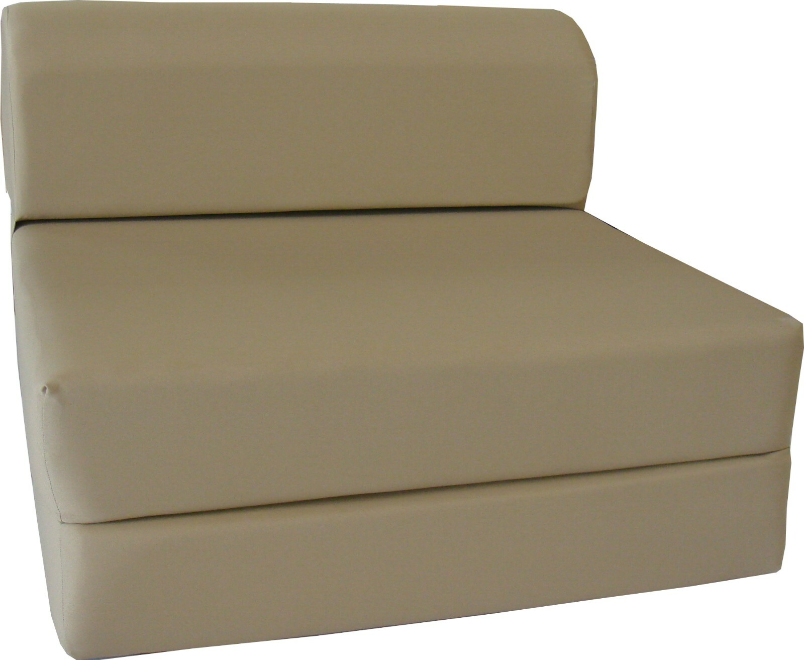 Full Sleeper Chair Folding Foam Beds, Foldable Mattresses, 6Tx48Wx72L, Tan