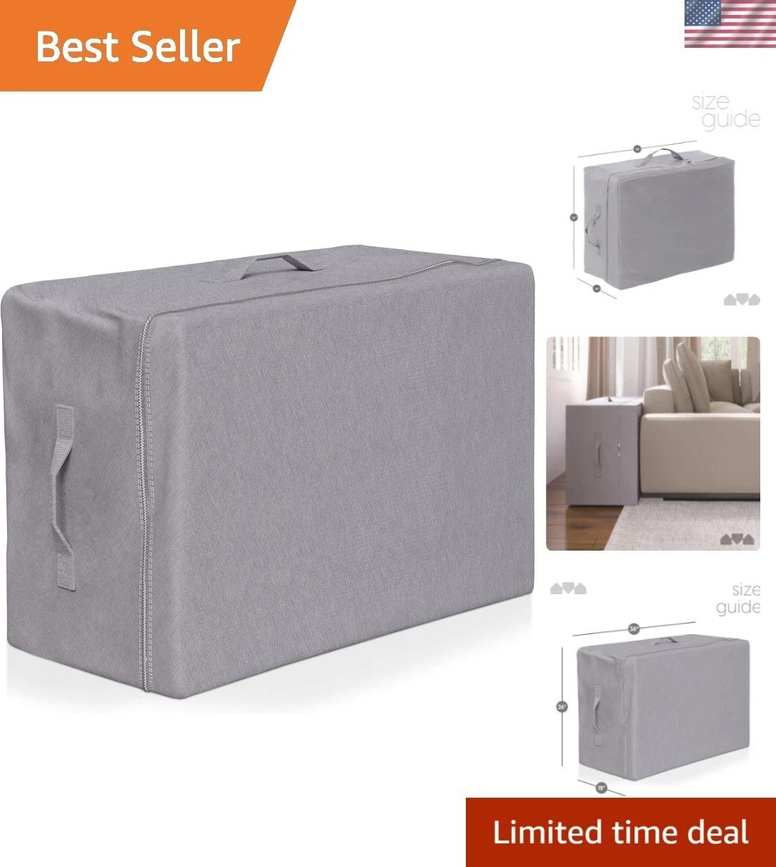 6 Inch Twin XL Mattress Carry Case with Handles – Ideal for Travel and Storage