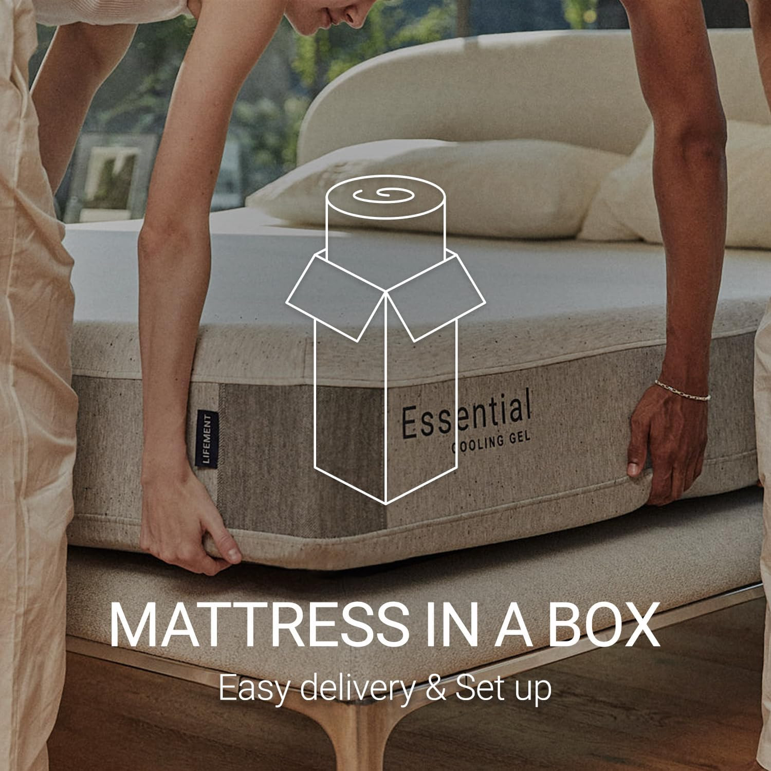12 Inch Full Cooling Gel Infused Memory Foam Mattress, Medium Firm, Bamboo Cover