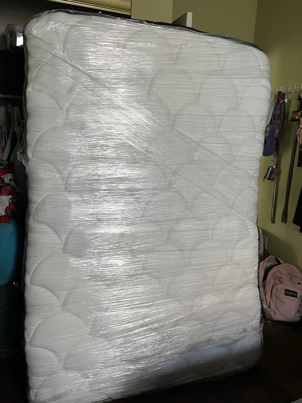 napnest Full Memory Foam Mattress Medium Firm, White/Black Fabric Cover