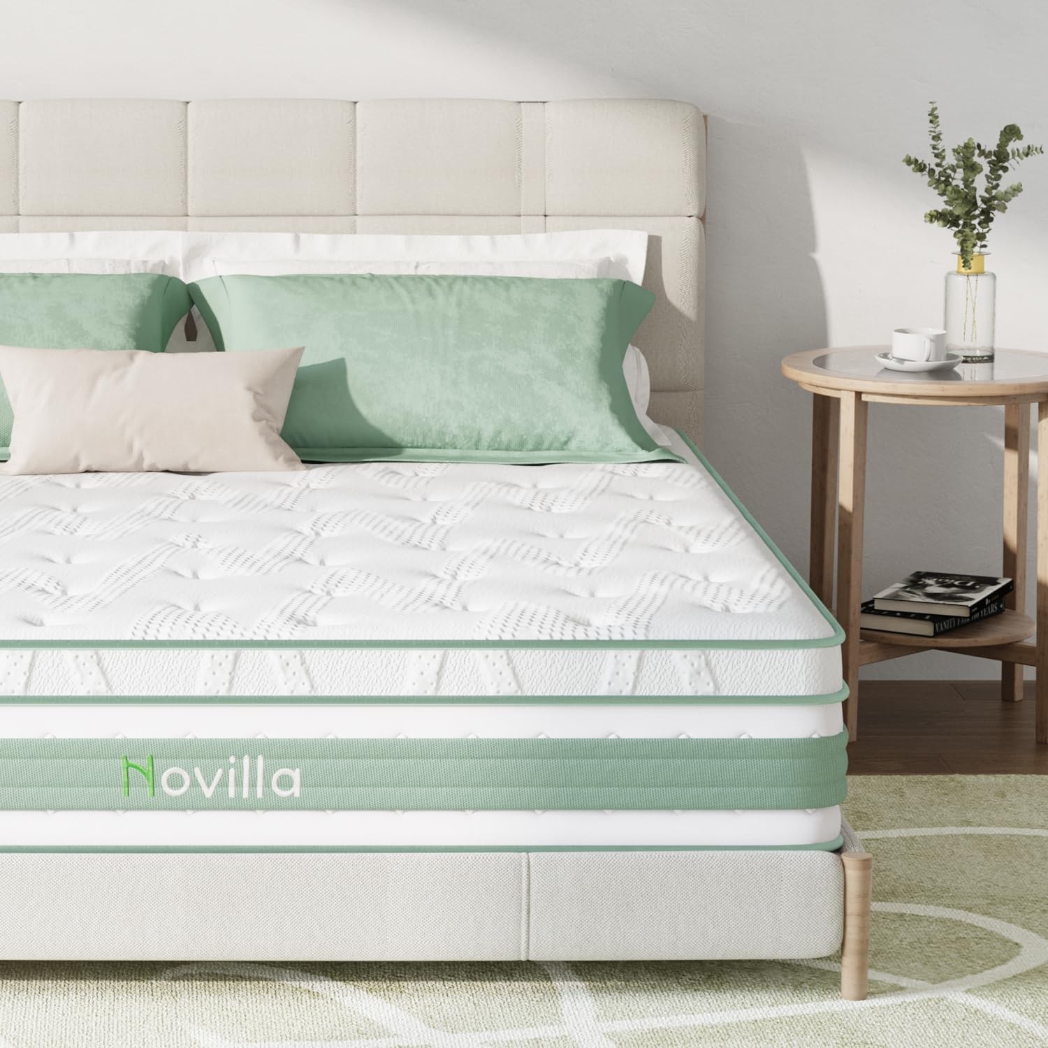 Queen Mattress, 12 Inch Hybrid Mattress in a , Memory Foam with Individual Po…