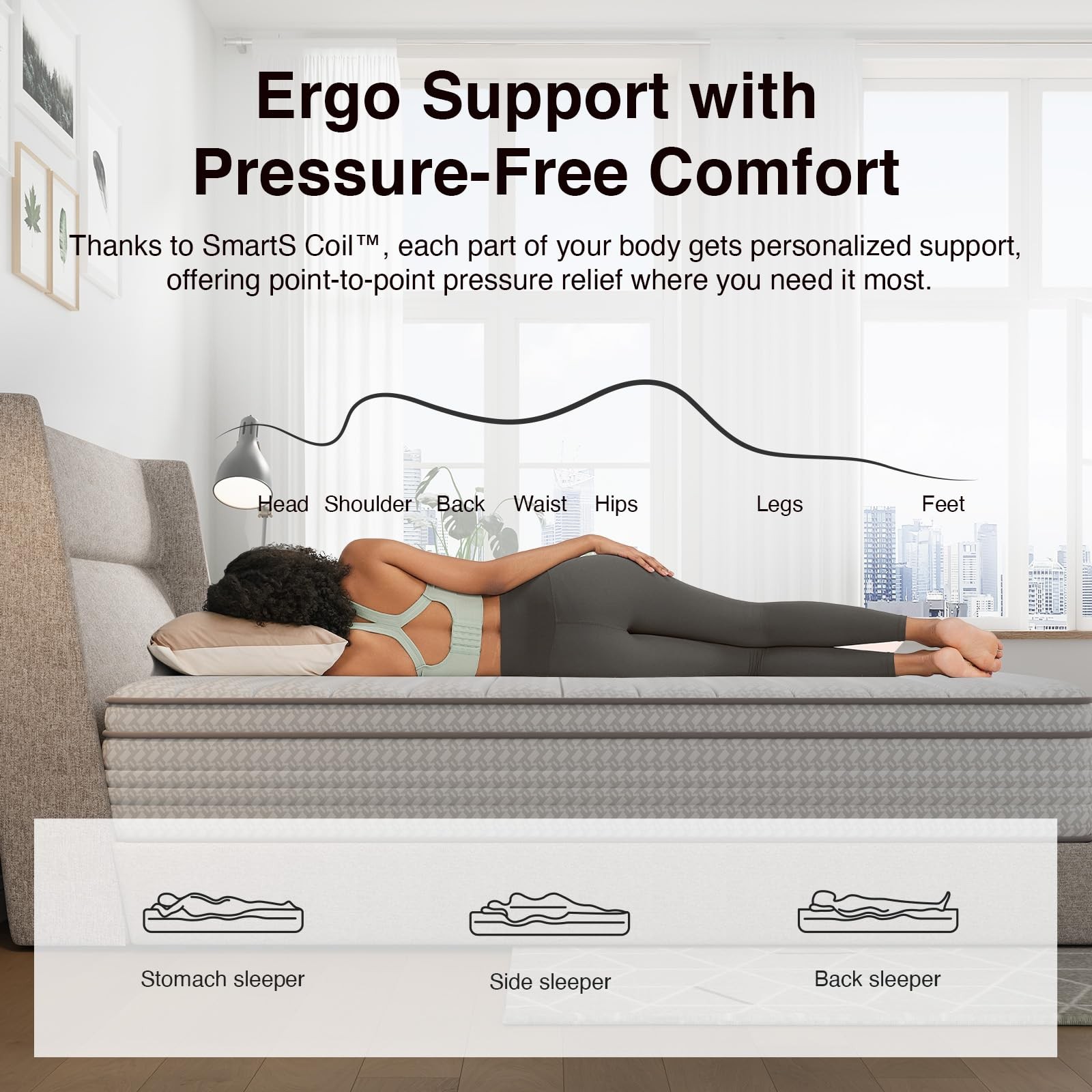 Full Size Mattress, 12 Inch Full Mattresses in a Box with Smarts™ Pocket Coil…