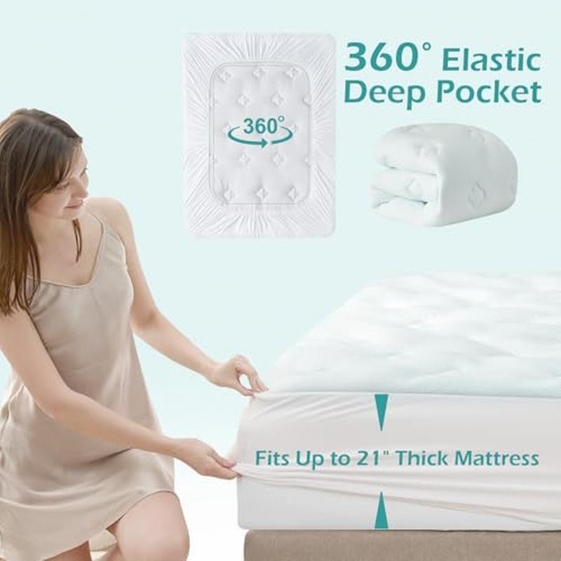 Memory Foam Mattress Topper Cooling Breathable Deep Pocket King Size Topper New