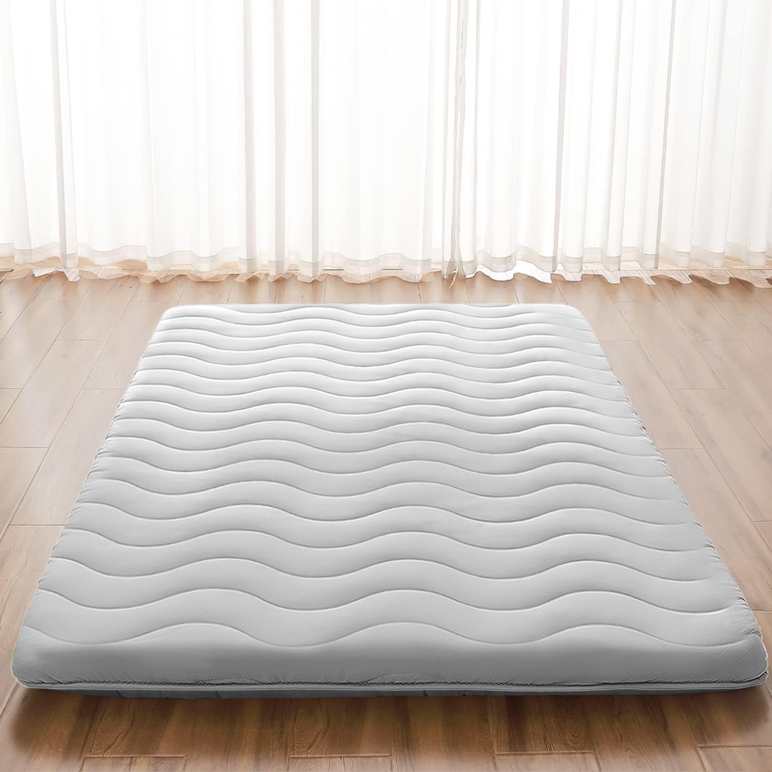 Japanese Futon Floor Mattress, 100% High Density Comfortable Foam, 3.5″ Thick…