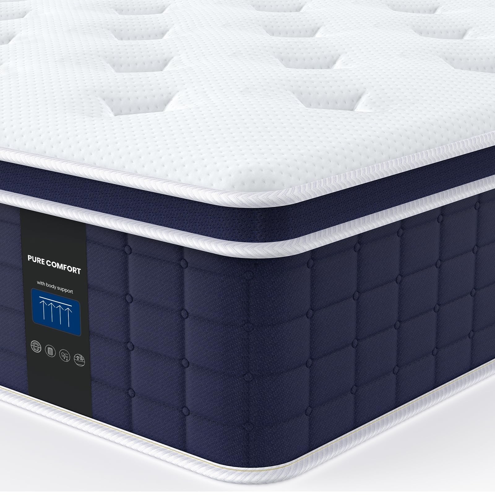 Firm Twin Mattress for Adults in a , 12 Inch Twin Bed Mattress with Extra Lum…