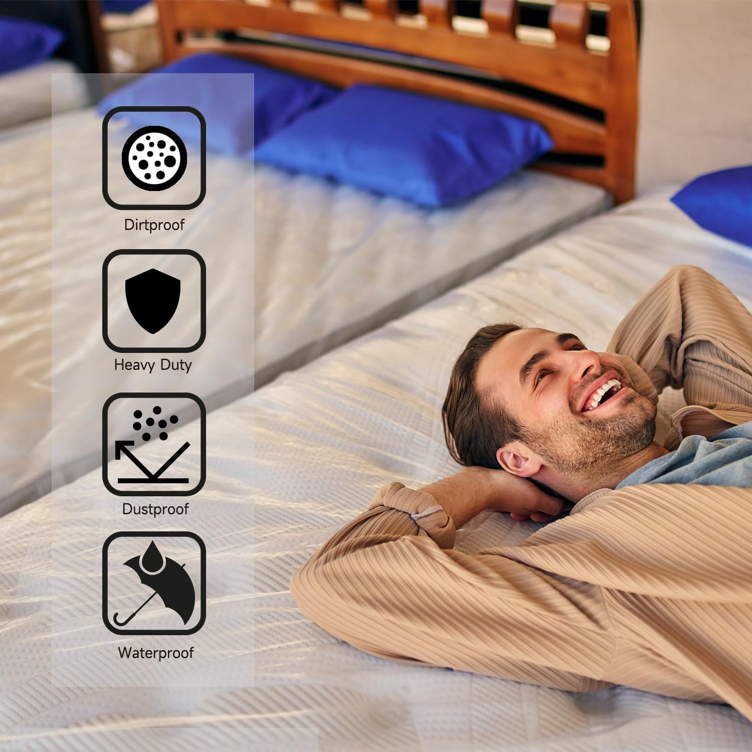 [2-Pack] Mattress Bag for Moving, Storage A – Twin XL (54 x 96 Inch)