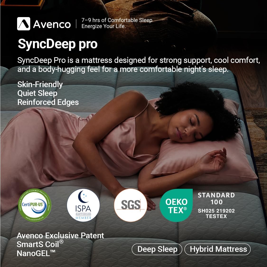 Avenco 10 Inch Twin Mattress, Twin Size Hybrid Mattress with Cooling Memory F…
