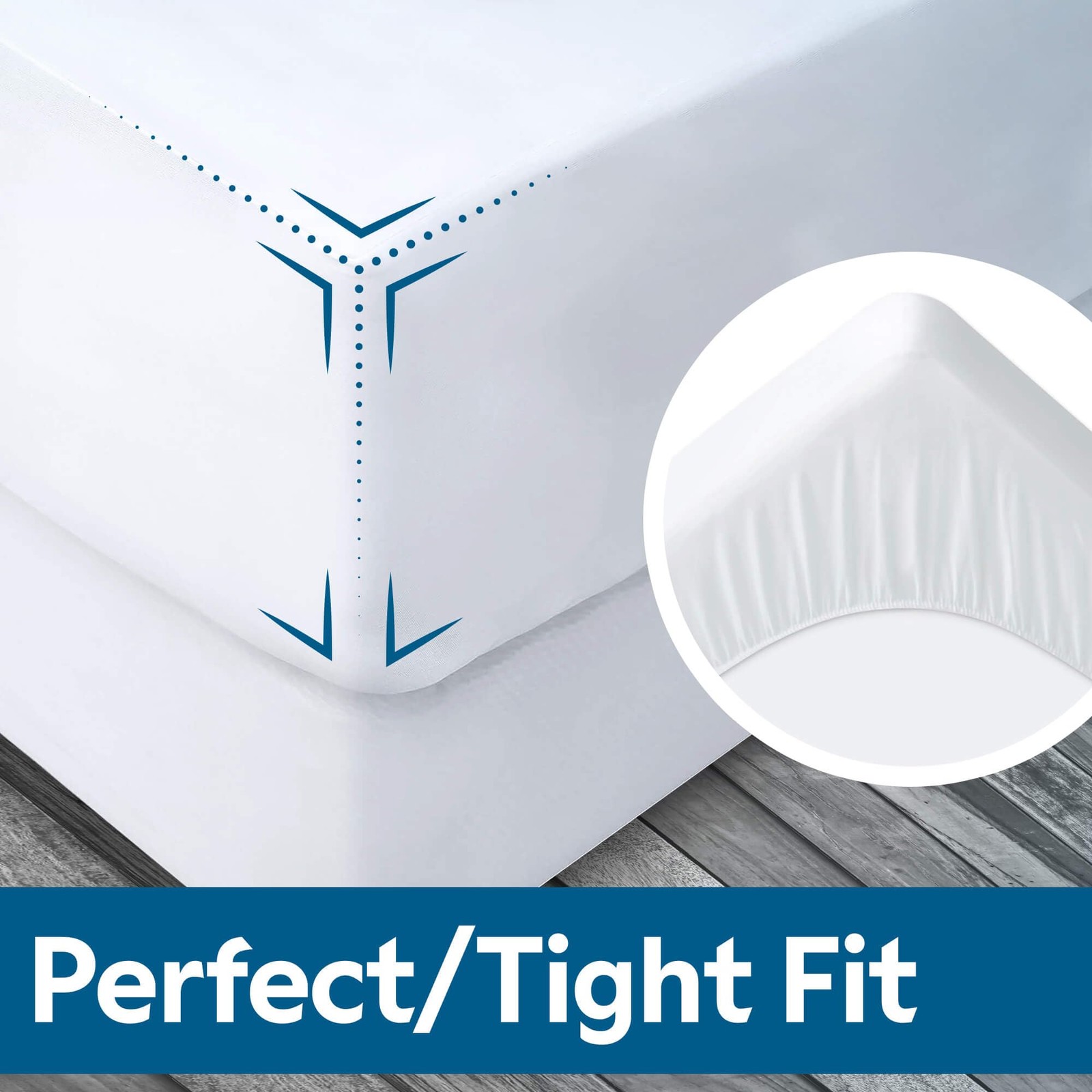 Guardmax Fitted Waterproof Mattress Protector – Hypoallergenic Queen, White
