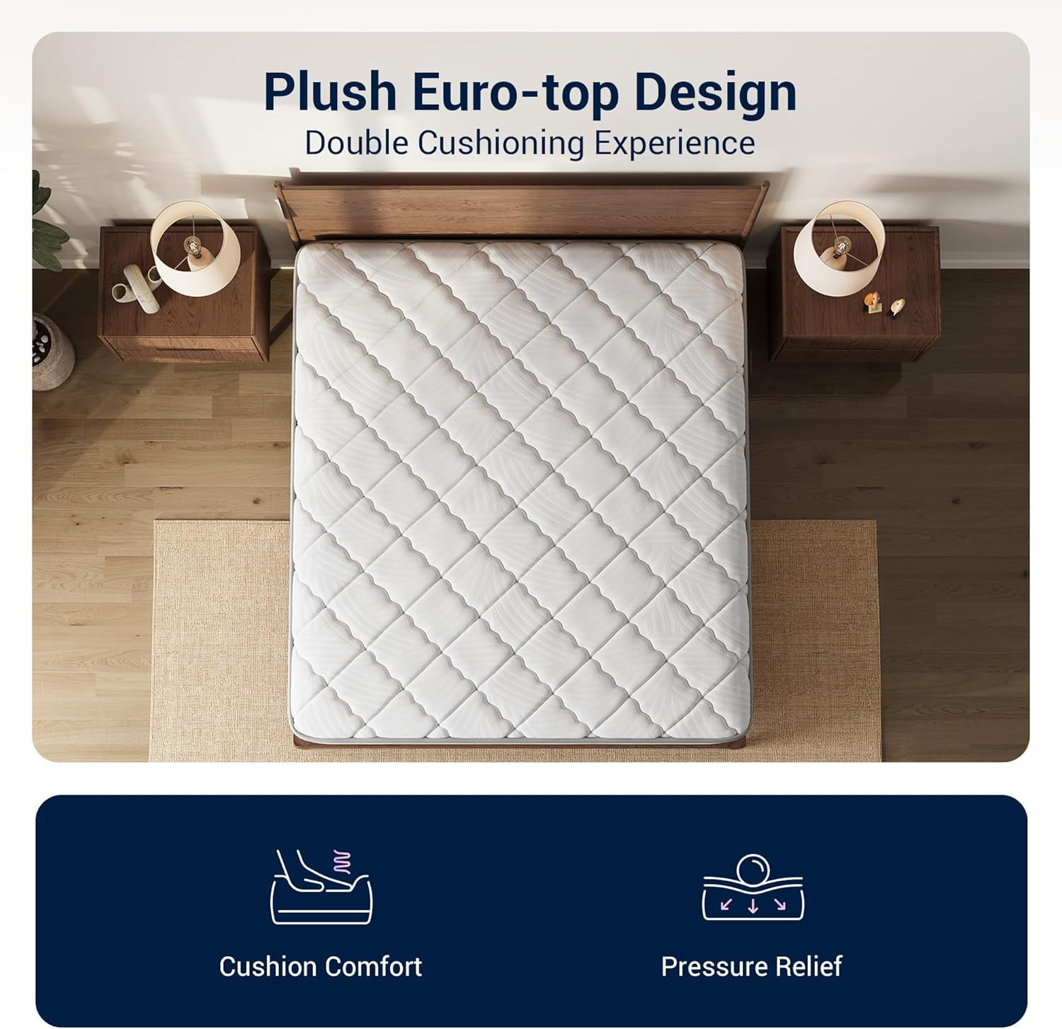 10″ Twin Mattress with Pocket Springs & Comfort Foam – Medium Firm, CertiPUR-US