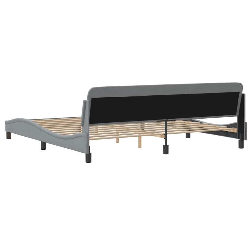 Bed Frame «Dover» Light Gray 76″x79.9″ Fabric vidaXL