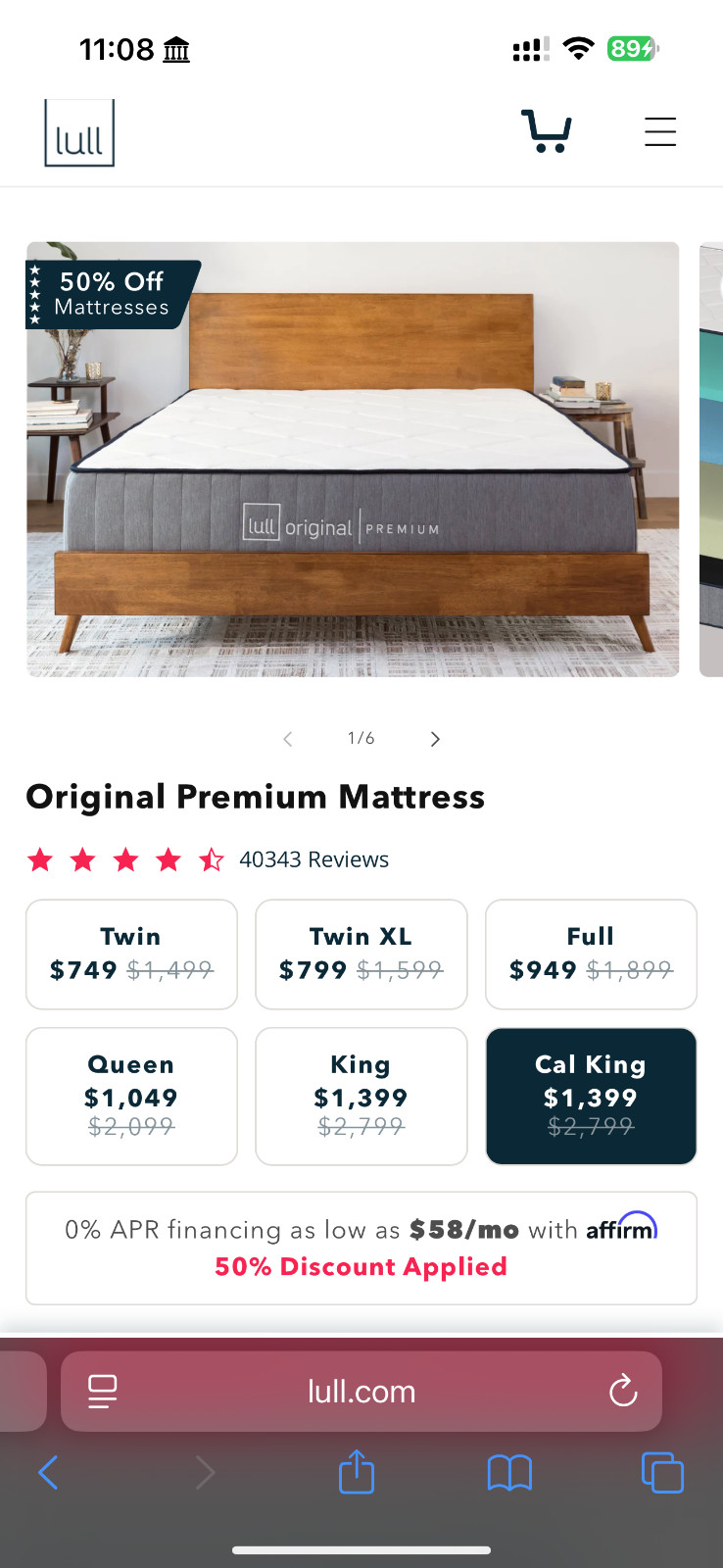 king size hybrid mattress in a box
