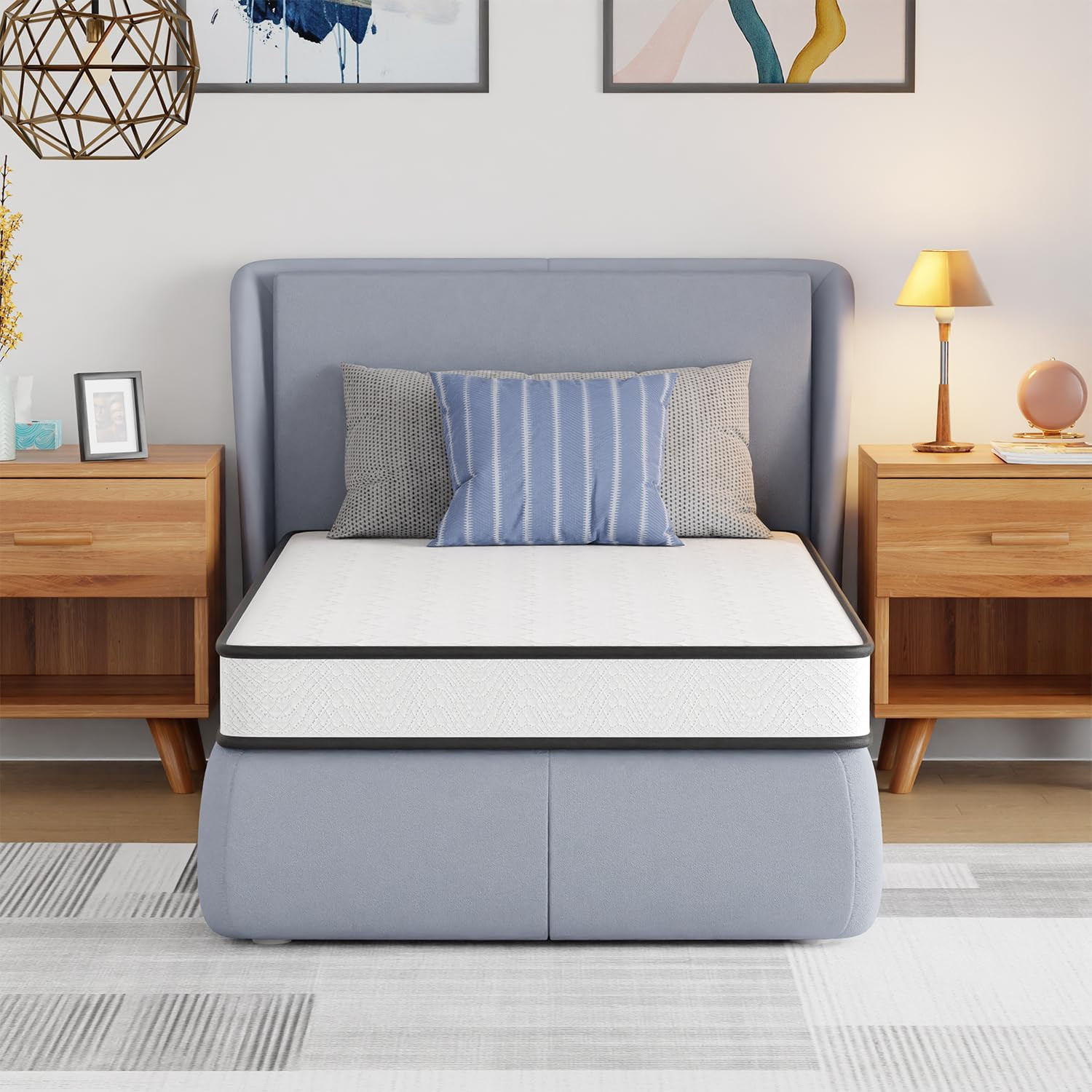 6 Inch Twin Mattress,Hybrid Mattress Memory Foam & Innerspring, Premium Foam Mat