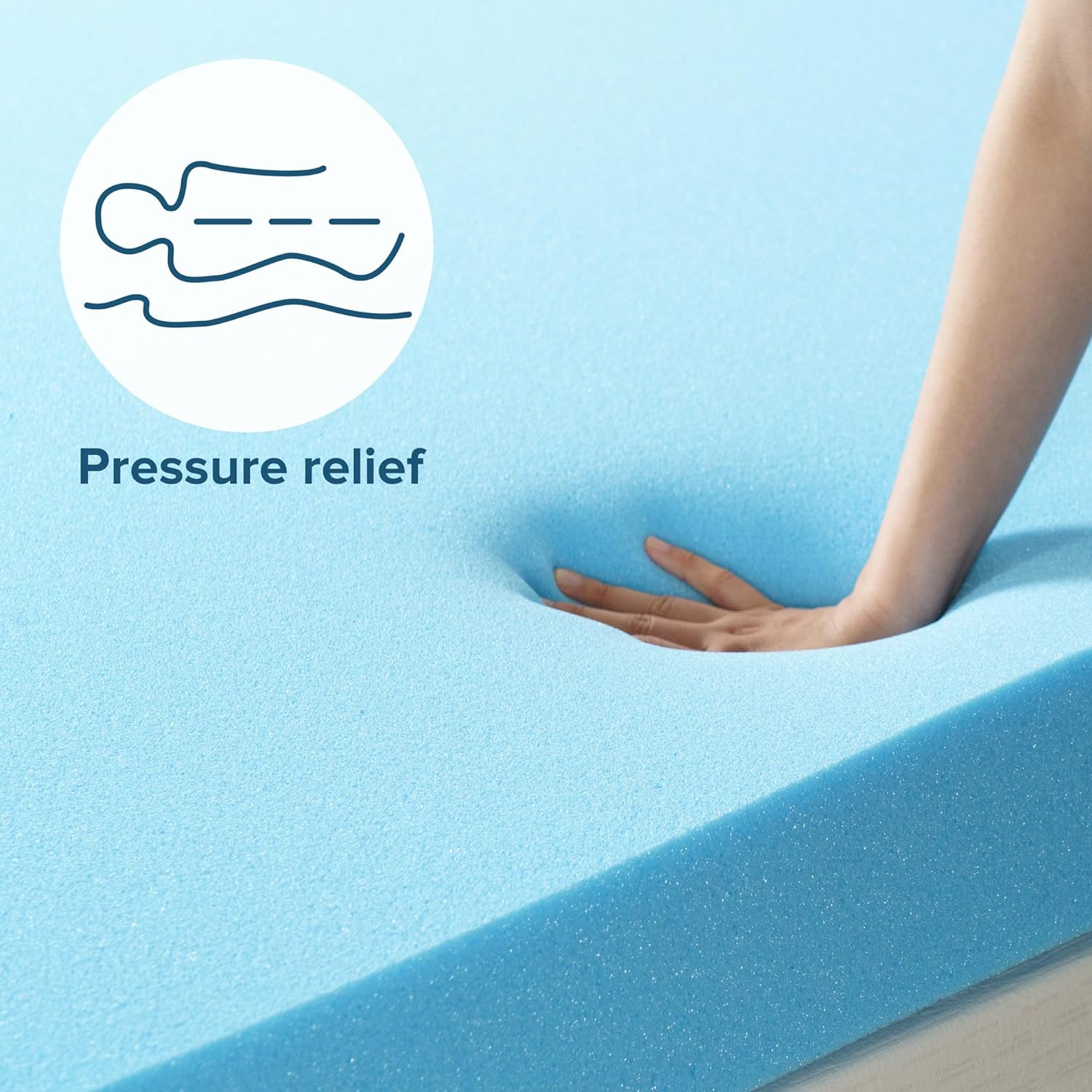 3 Inch Green Tea Cooling Gel Memory Foam Mattress Topper, Smaller, More Convenie