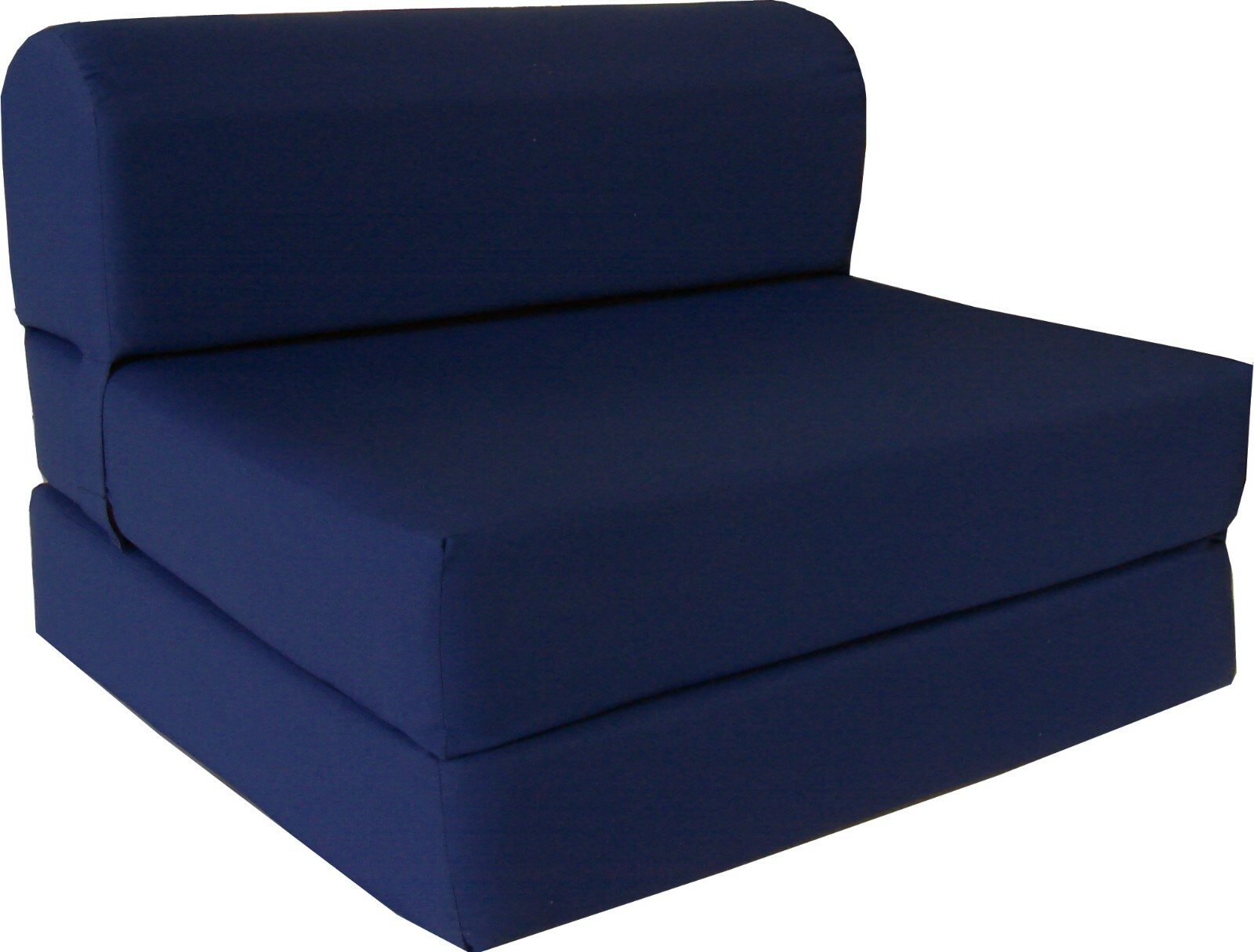 Full Sleeper Chair Folding Foam Beds, Foldable Mattresses, 6Tx48Wx72L, Navy Blue
