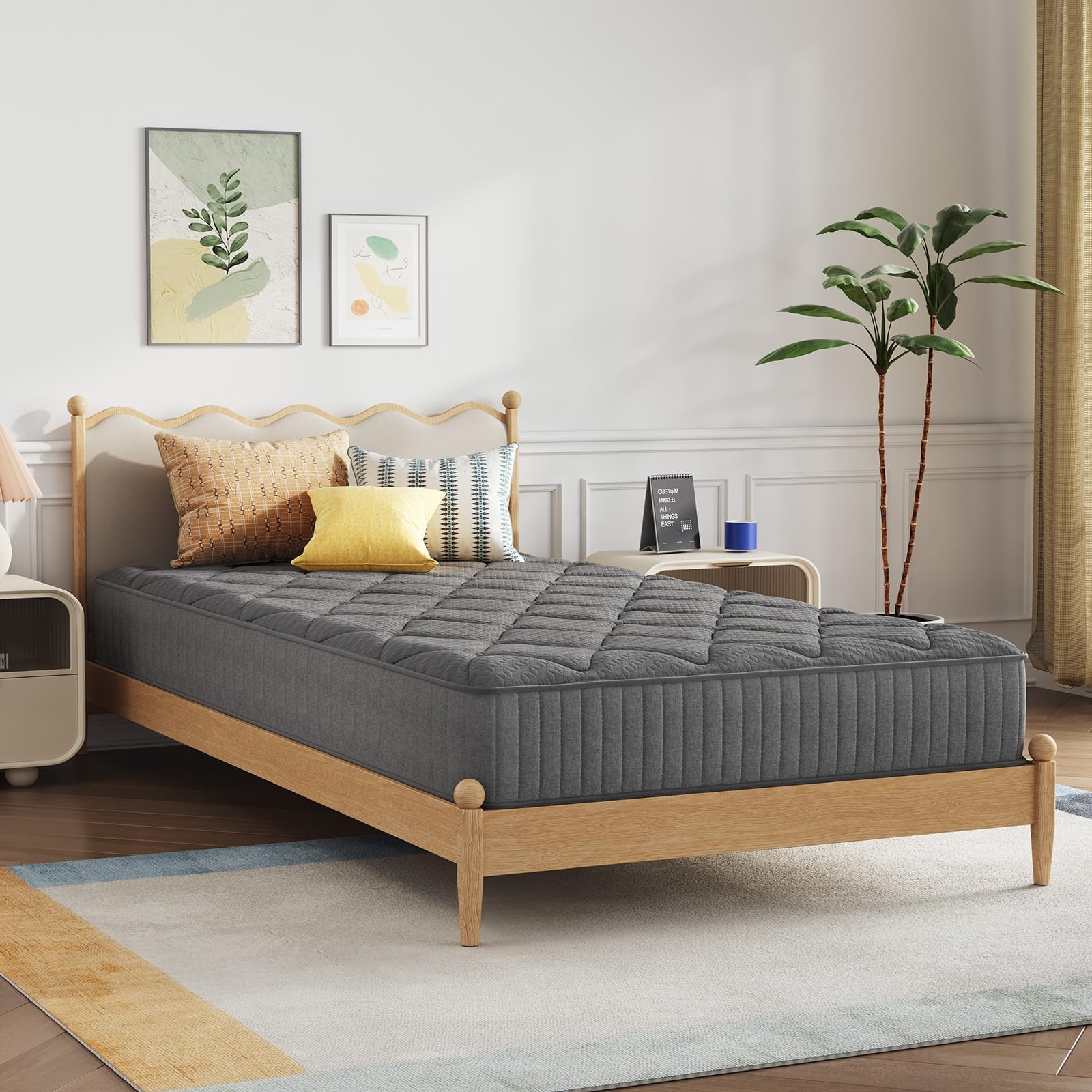 Novilla Twin Mattress for Kids,6 Inch Hybrid Twin Size Mattress with Bonnell …
