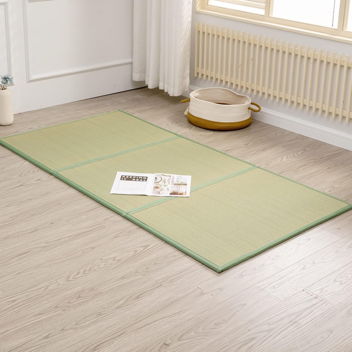 Tatami Mat Twin 79″ x 39″ x 0.5″ Japanese Traditional Tatami Mattress Natural