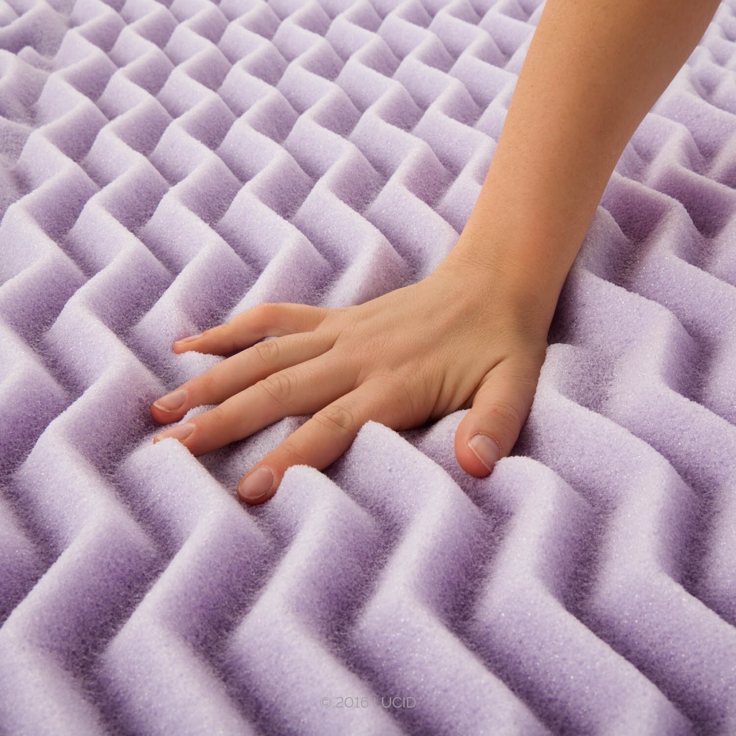 LUCID 2 Inch 5 Zone Lavender Memory Foam Full Mattress Topper