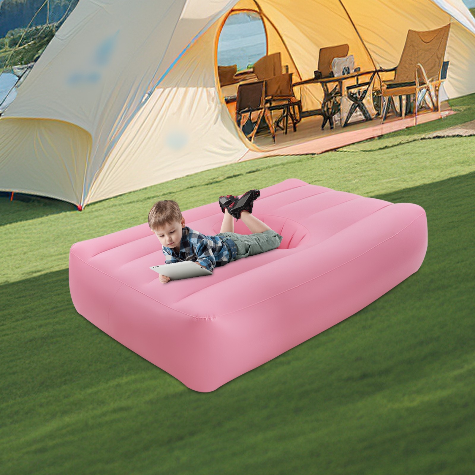 Foldable Inflatable Mattress w/Reusable Electric Air Pump Post Surgery Recovery