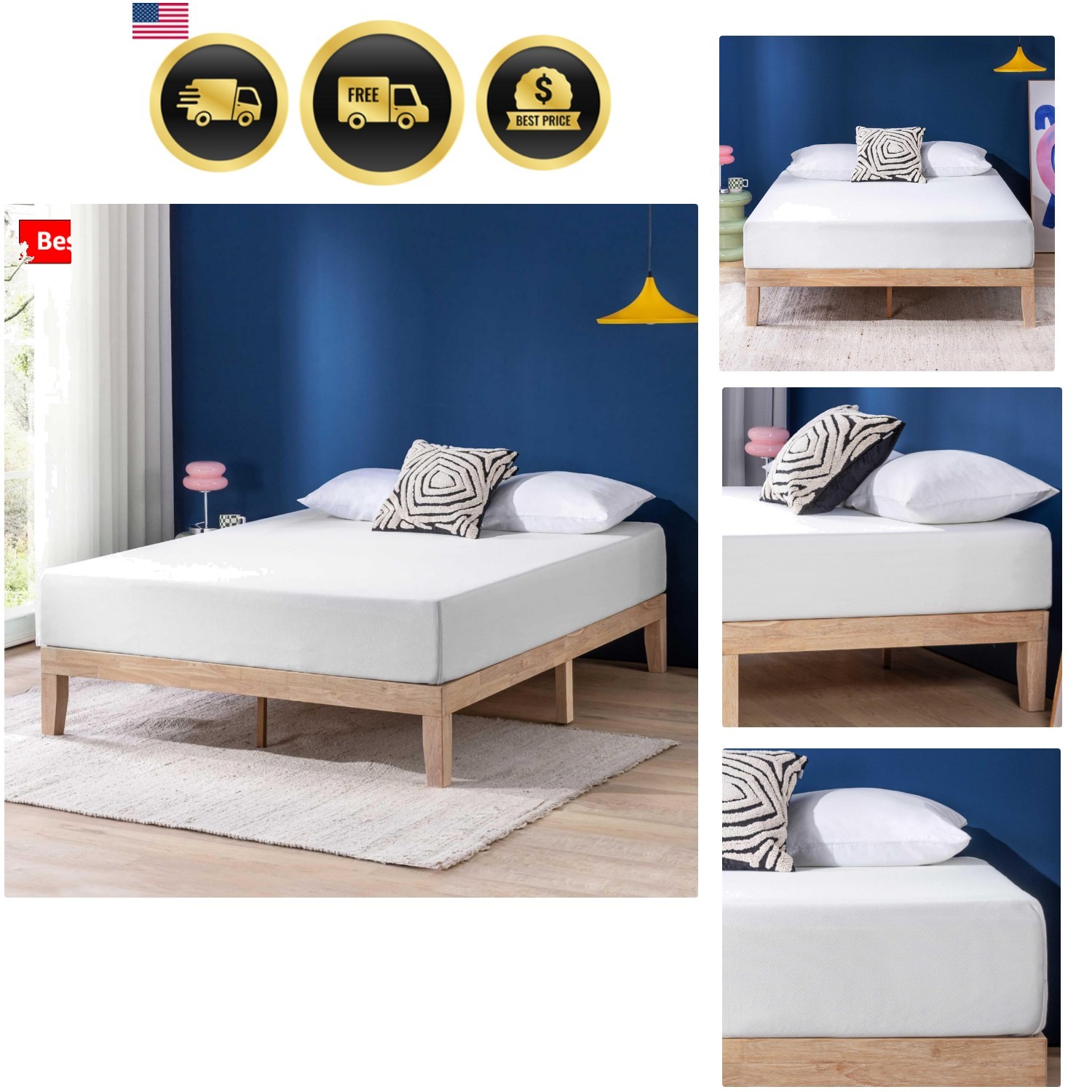 10 Inch Memory Foam Mattress, Medium Firm, Cooling Gel Infused, Certified Saf…