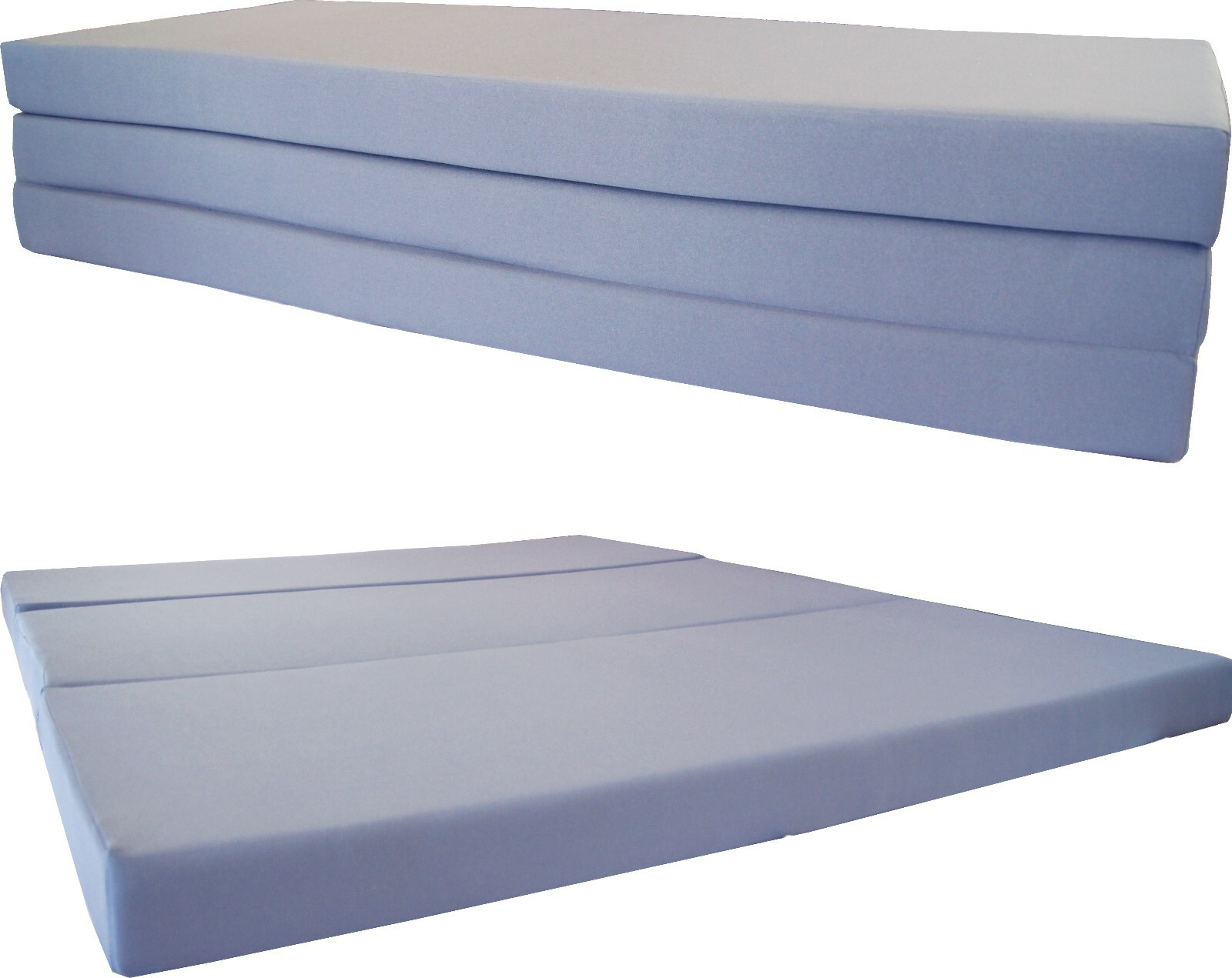 Queen Trifold Foam Beds, Sleeper Folding Mattress, 1.8 Density, 4x60x80, Gray