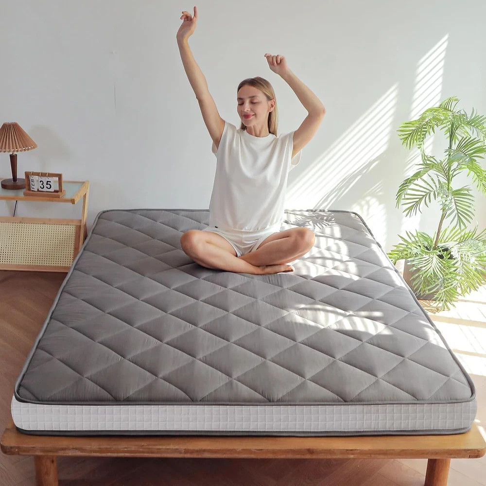 MAXYOYO 6″ Extra Thick Futon Floor Mattress, Queen Size Diamond Pattern Tatam…
