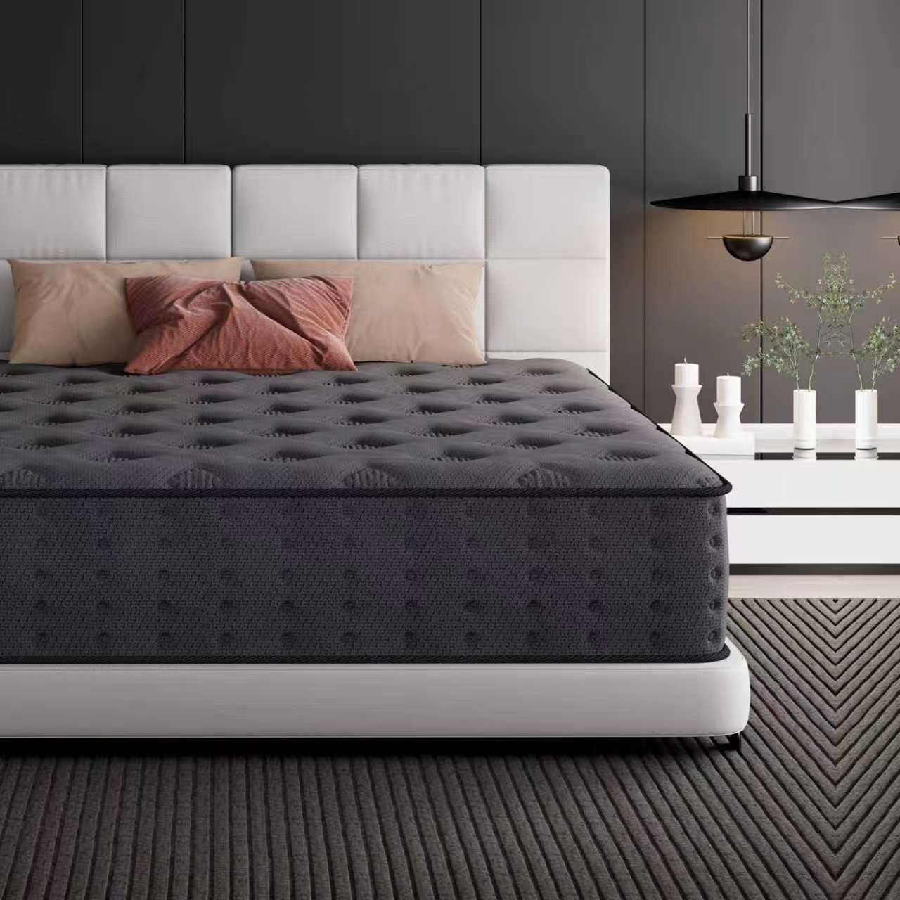 12″14″ Twin Full Queen King Size Mattress in a Box Hybrid Spring MemoryFoam