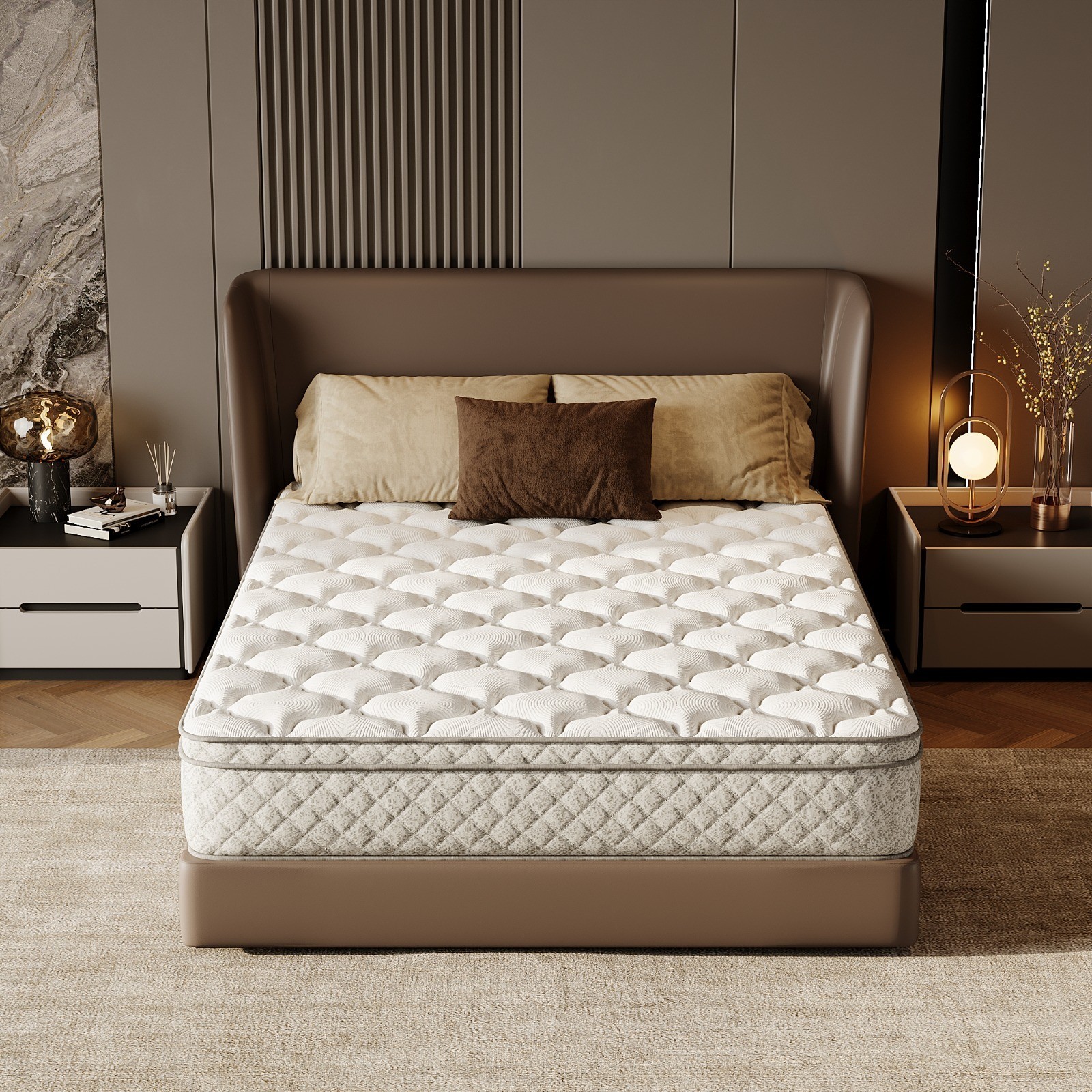 12 Hybrid Mattress in a Box, Cooling Comfort, Motion Isol