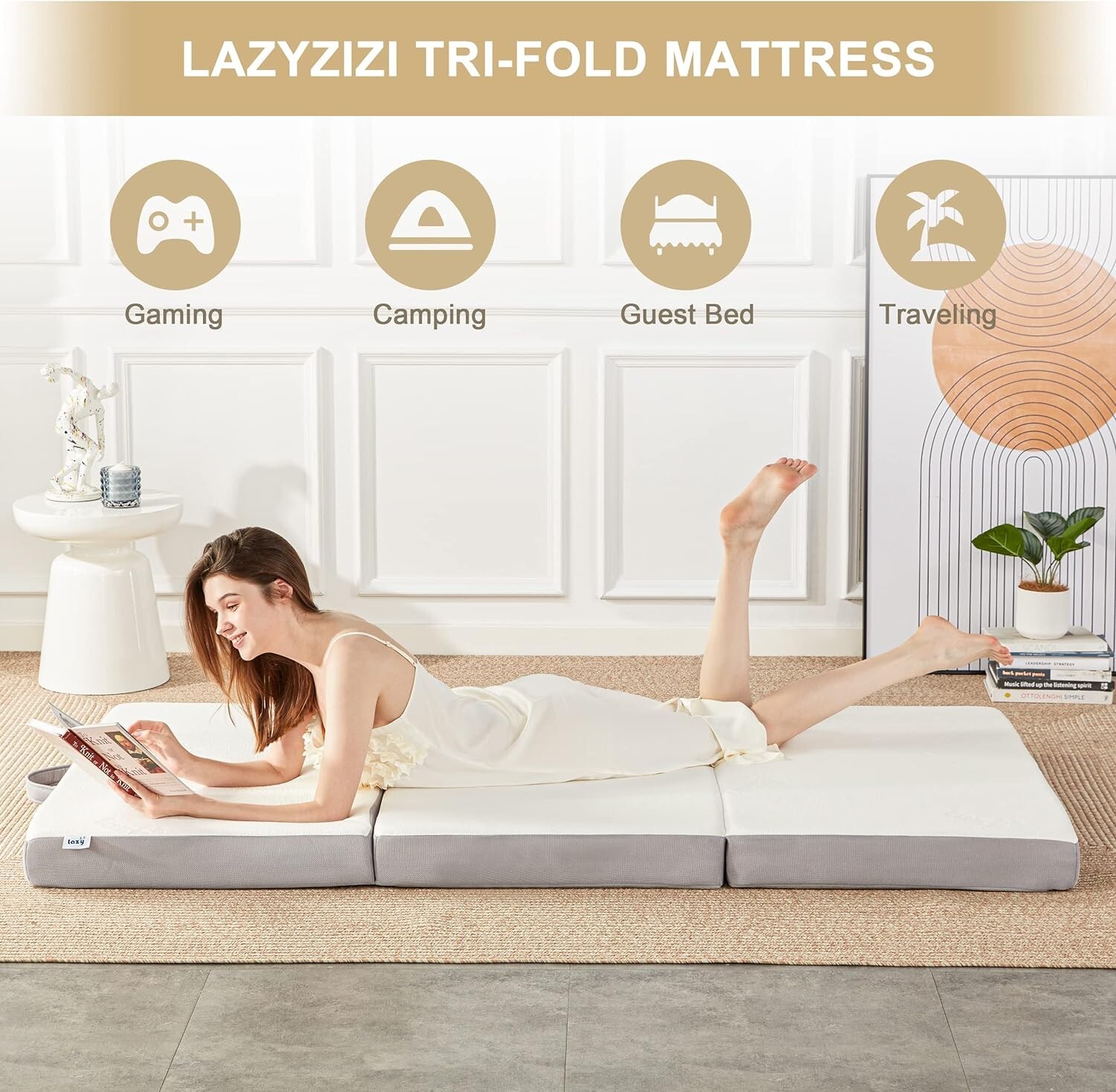 Comfortable 4-Inch Memory Foam Mattress with Washable Bamboo Cover – Single Size
