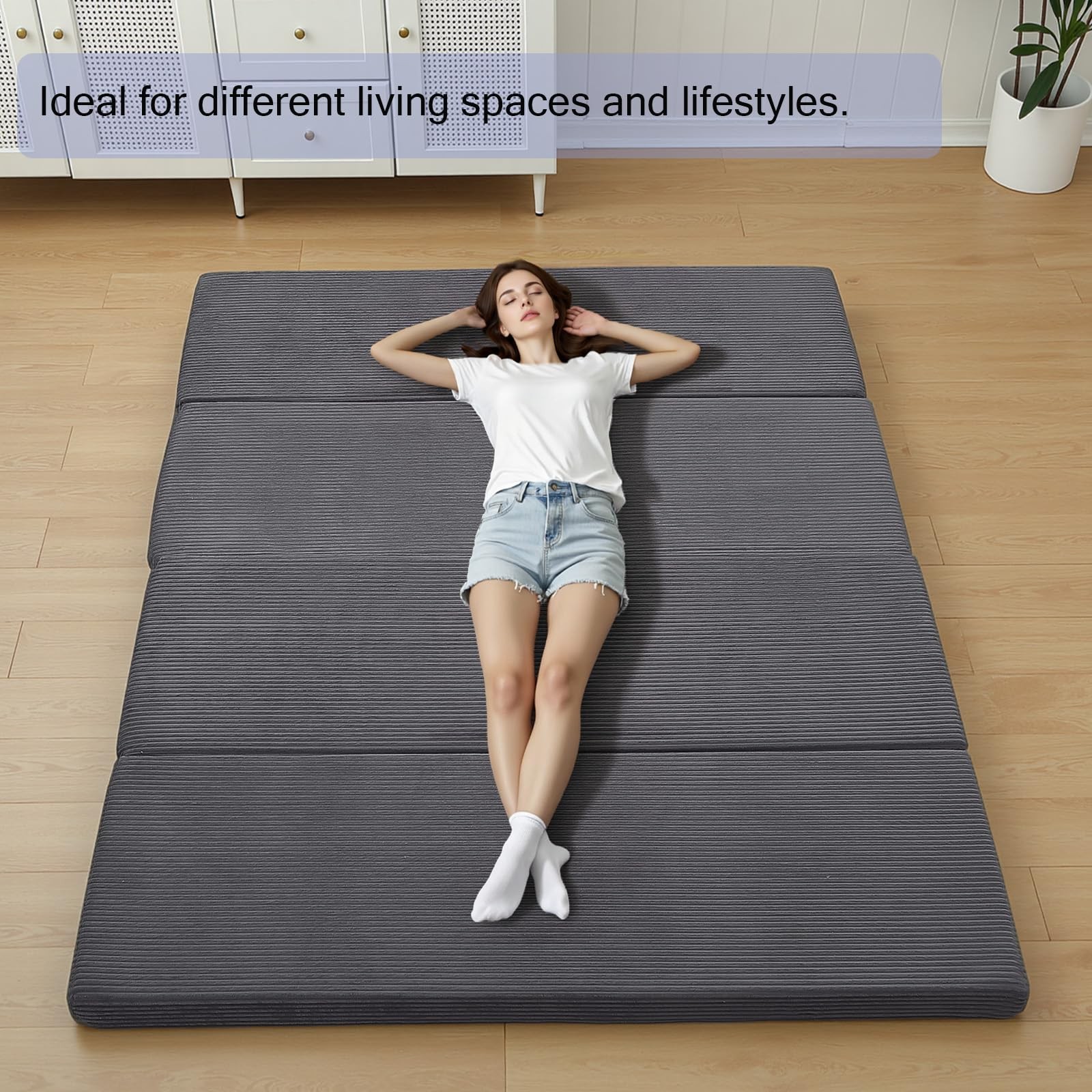 Folding Foam Futon Mattress Full, Foldable Japanese Floor Mattress, Sleeping …