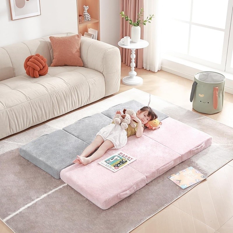 Children’s Folding Sofa Bed Portable Trifold Mattress Kids Easy Storage New