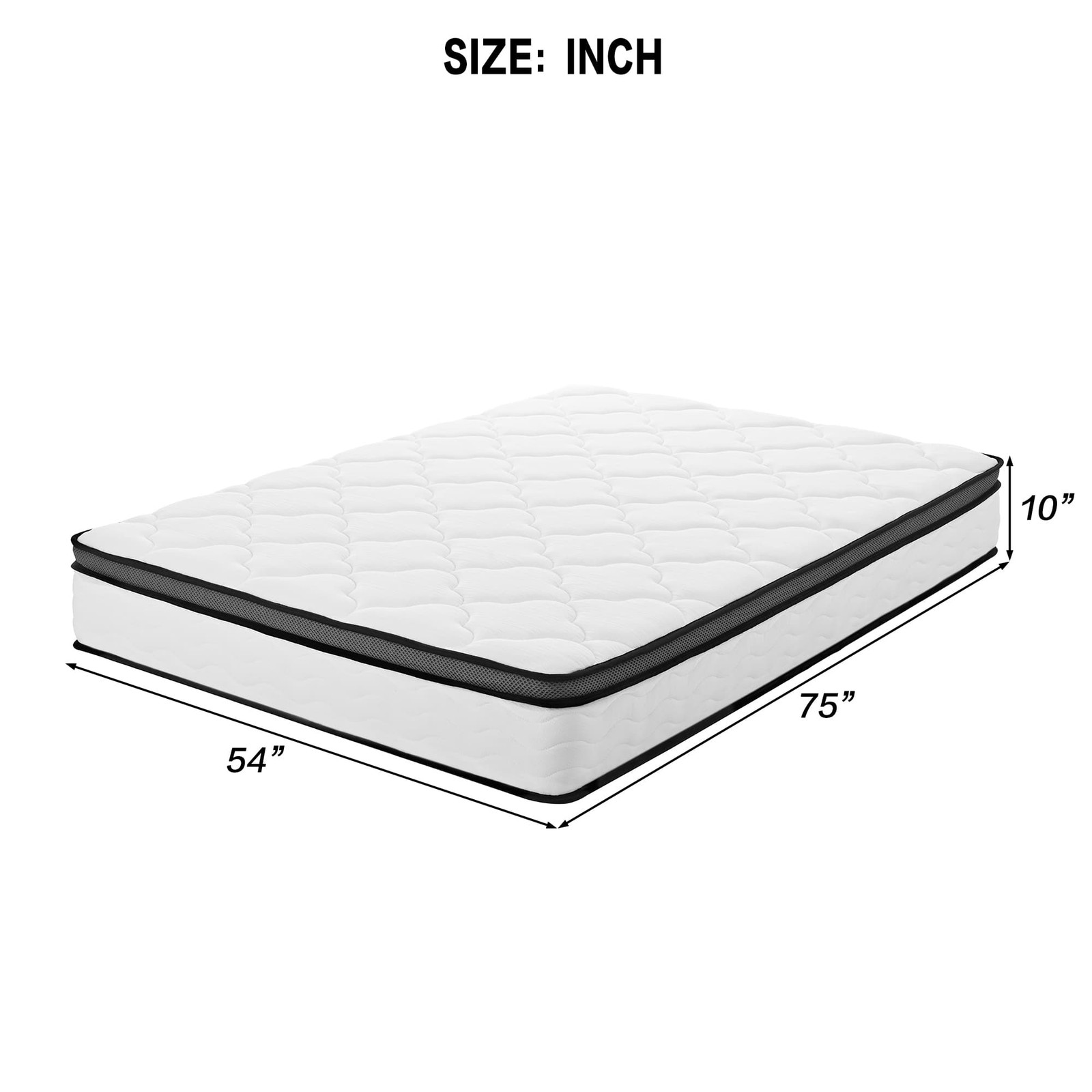 10″ Queen Hybrid Mattress in a Box Comfort Memory Foam & Pocket Springs Mattress