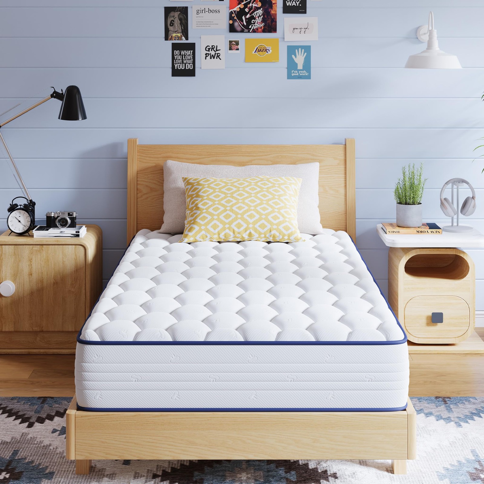 8 Inch Full Size Mattress in a Box, Hypoallergenic & Back Pain Relief, Hybrid…