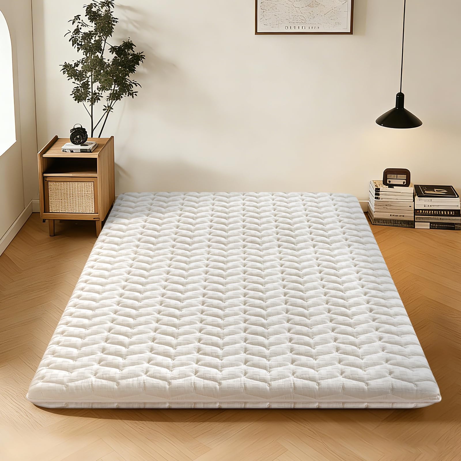 Premium Foam Japanese Futon Floor Mattress Full Size 54″x 80″,100% High Densi…