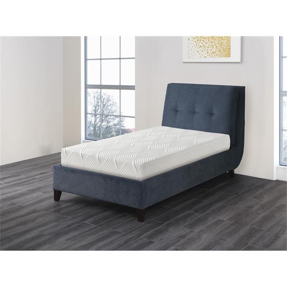 Lexicon Homelegance Bedding 10″ Modern Fabric Full Gel Memory Mattress in White