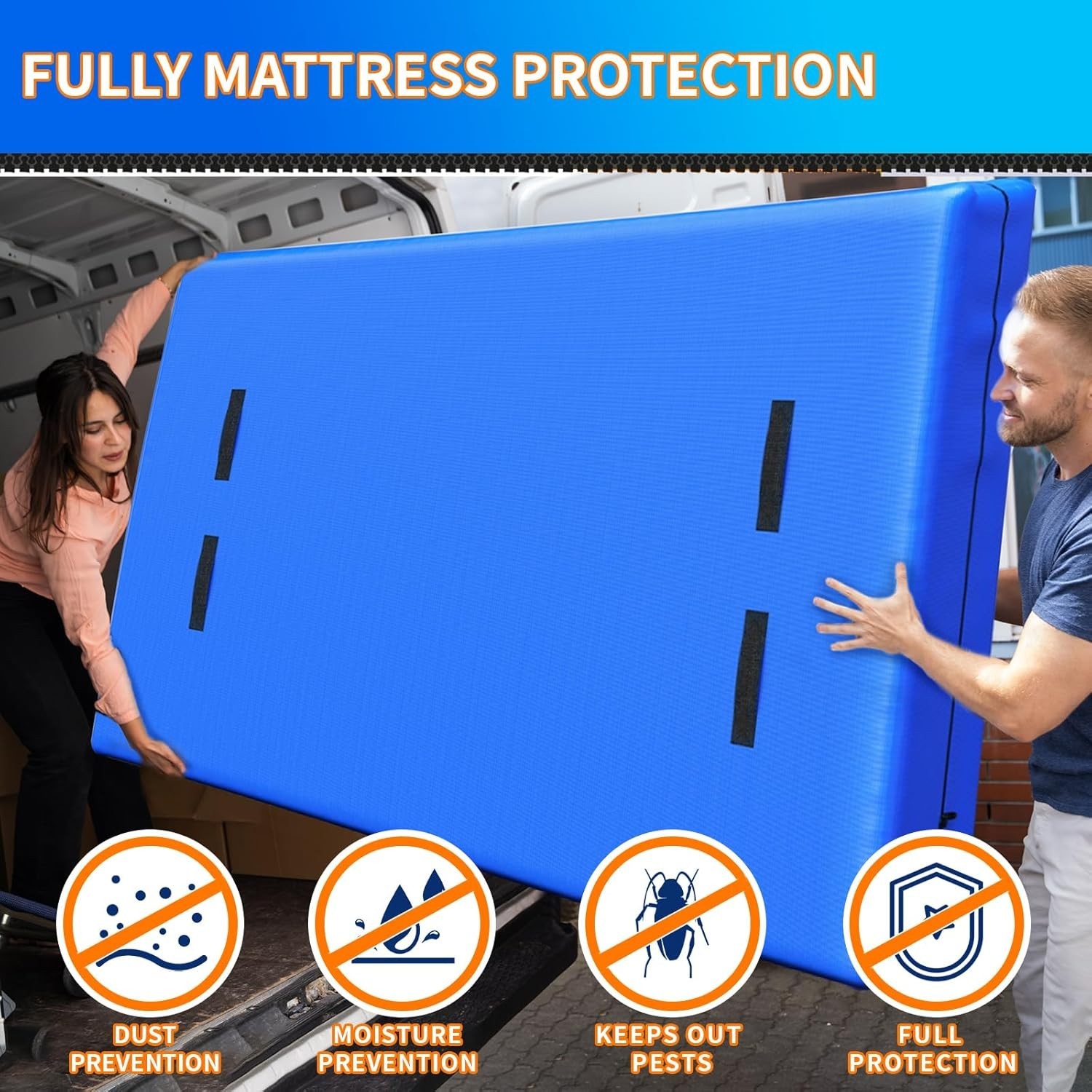 Reusable King Size Mattress Protector with Zipper – Ultimate Moving & Storage