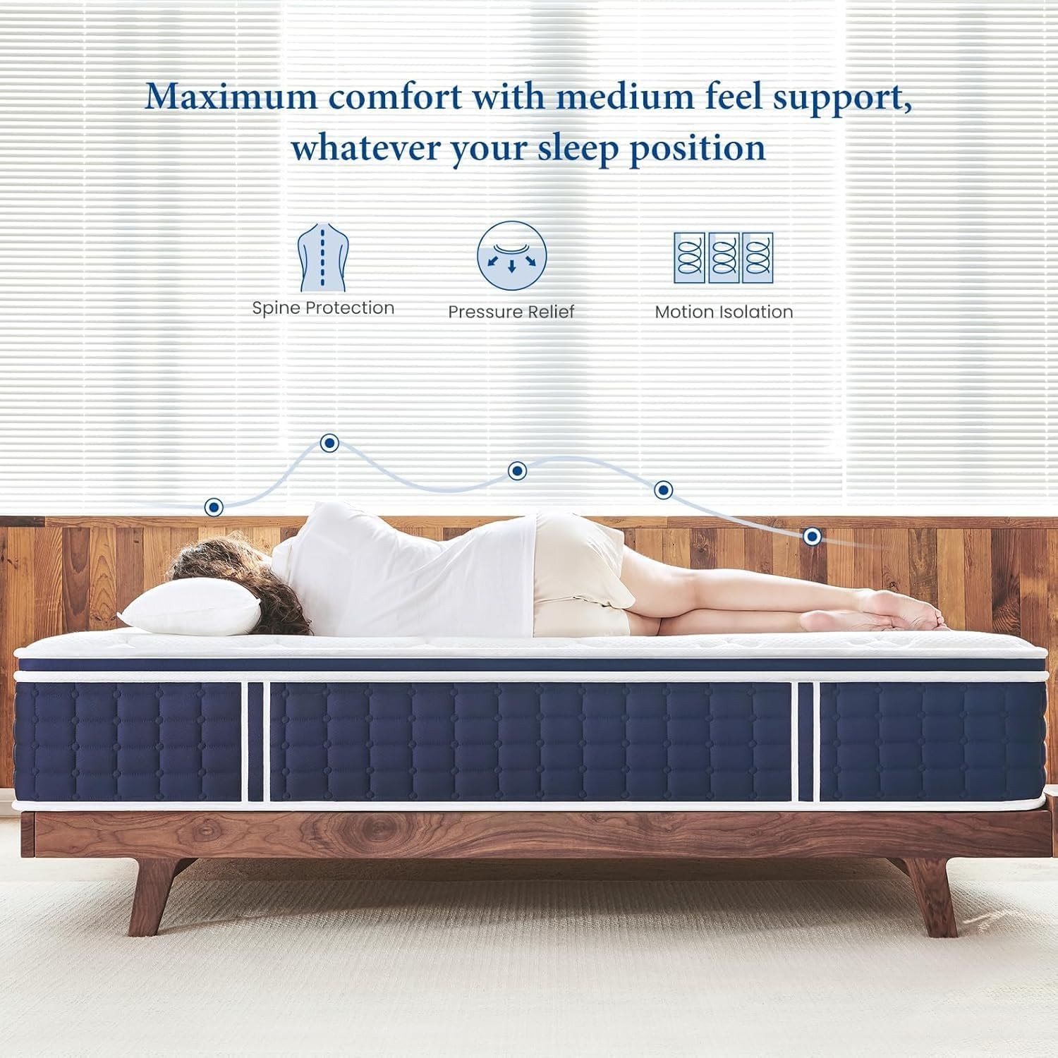 12in Twin XL Hybrid Mattress Coolvie Memory Foam Pocket