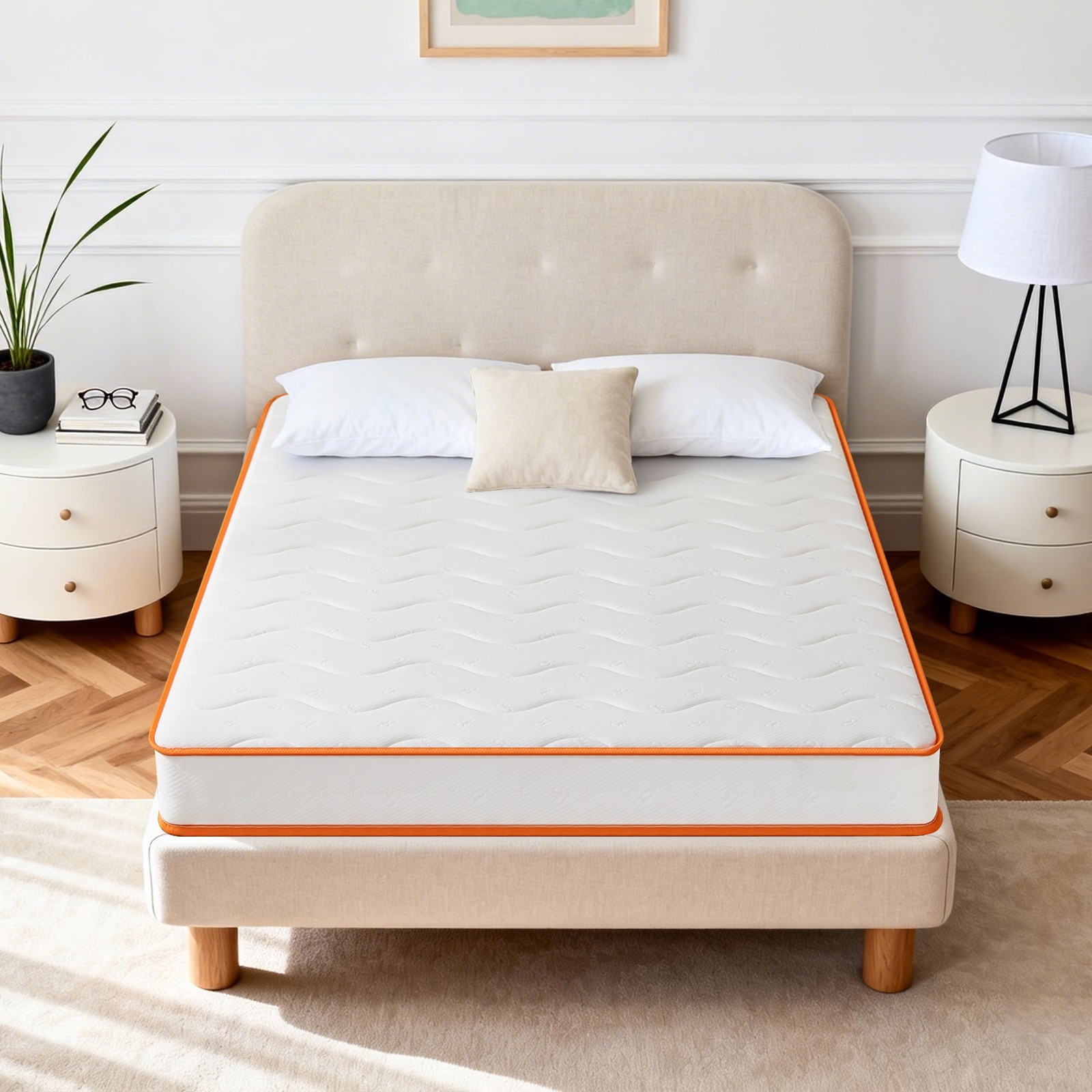 6″ Hybrid Mattresses with Innerspring and Gel Memory Foam for Cool Night Sleep
