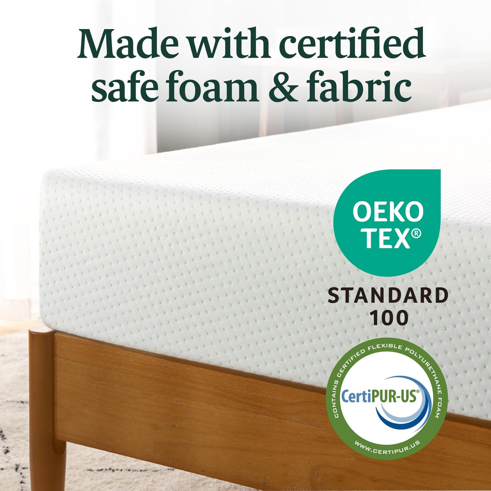 Full Memory Foam Mattress with Green Tea Infusion for Comfort and Freshness