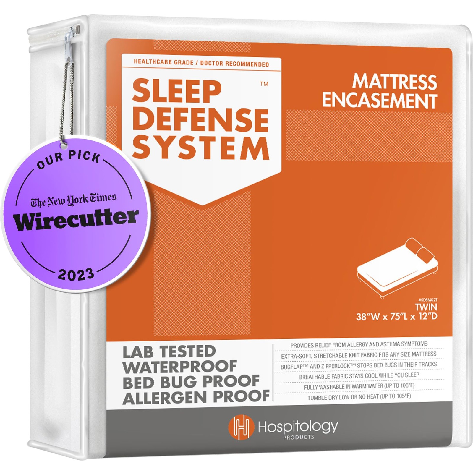 Zippered Mattress Encasement – Sleep System – Twin – Waterproof – Stretchable…