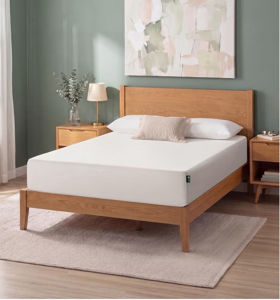 ZINUS 10 Inch Queen Green Tea Memory Foam Mattress , Medium Firm Feel