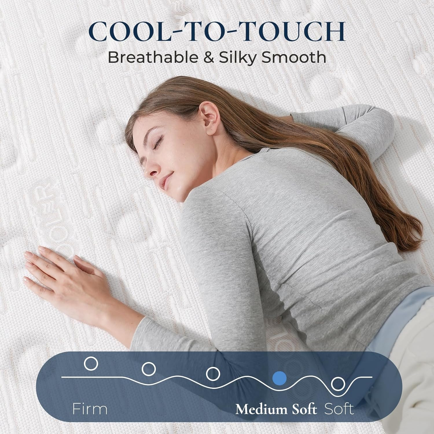 14″ Luxurious Hybrid Mattress – Gel Memory Foam & Pocket Springs, Medium Plush