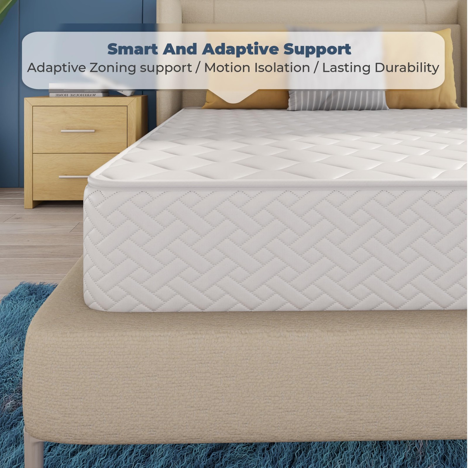 Twin Size Mattress – 6 Inch Cool Comfort Foam & Spring Hybrid Mattress with Brea