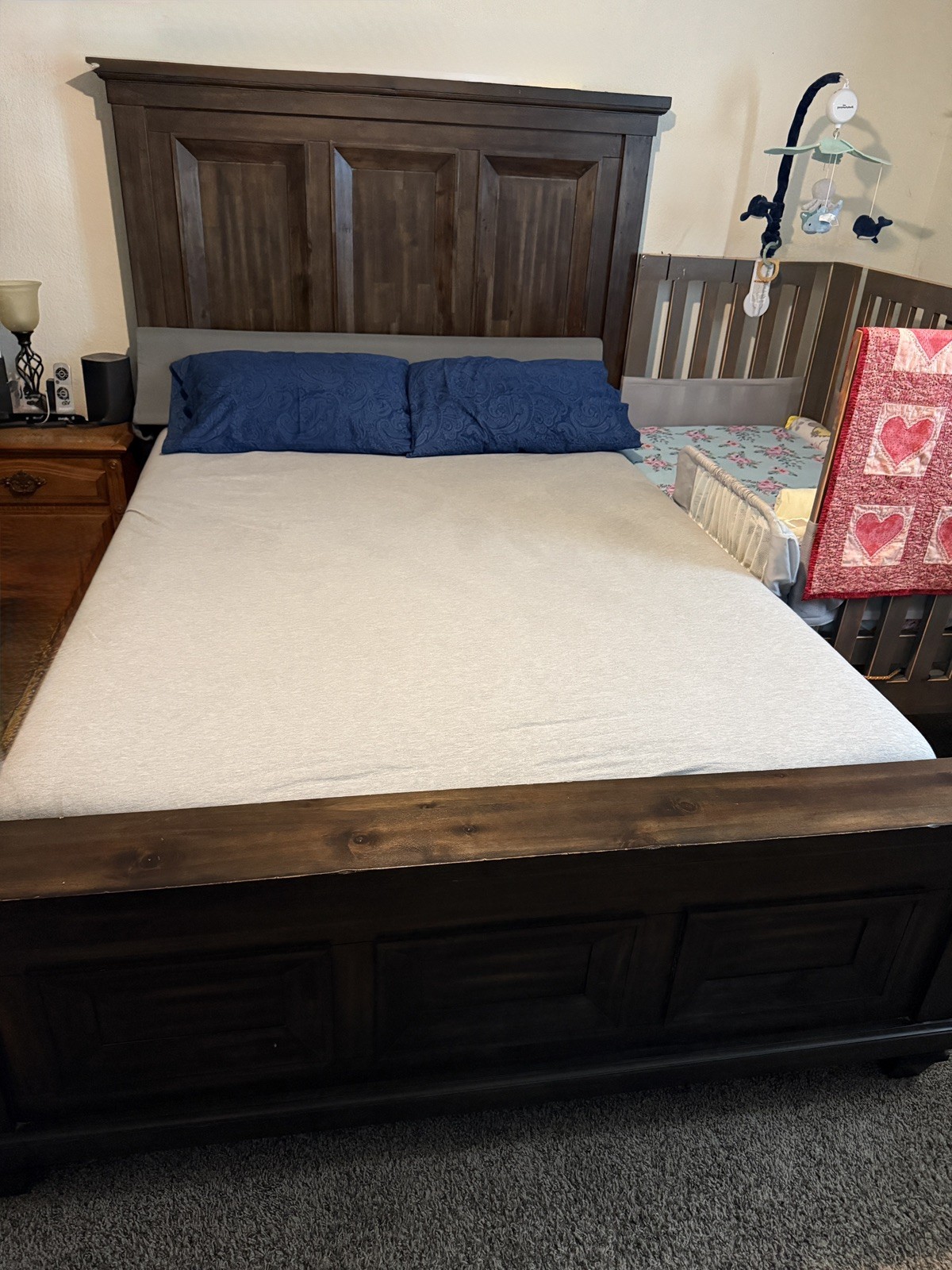 Gently Preowned Purple Mattress and Vibrating Adjustable Base