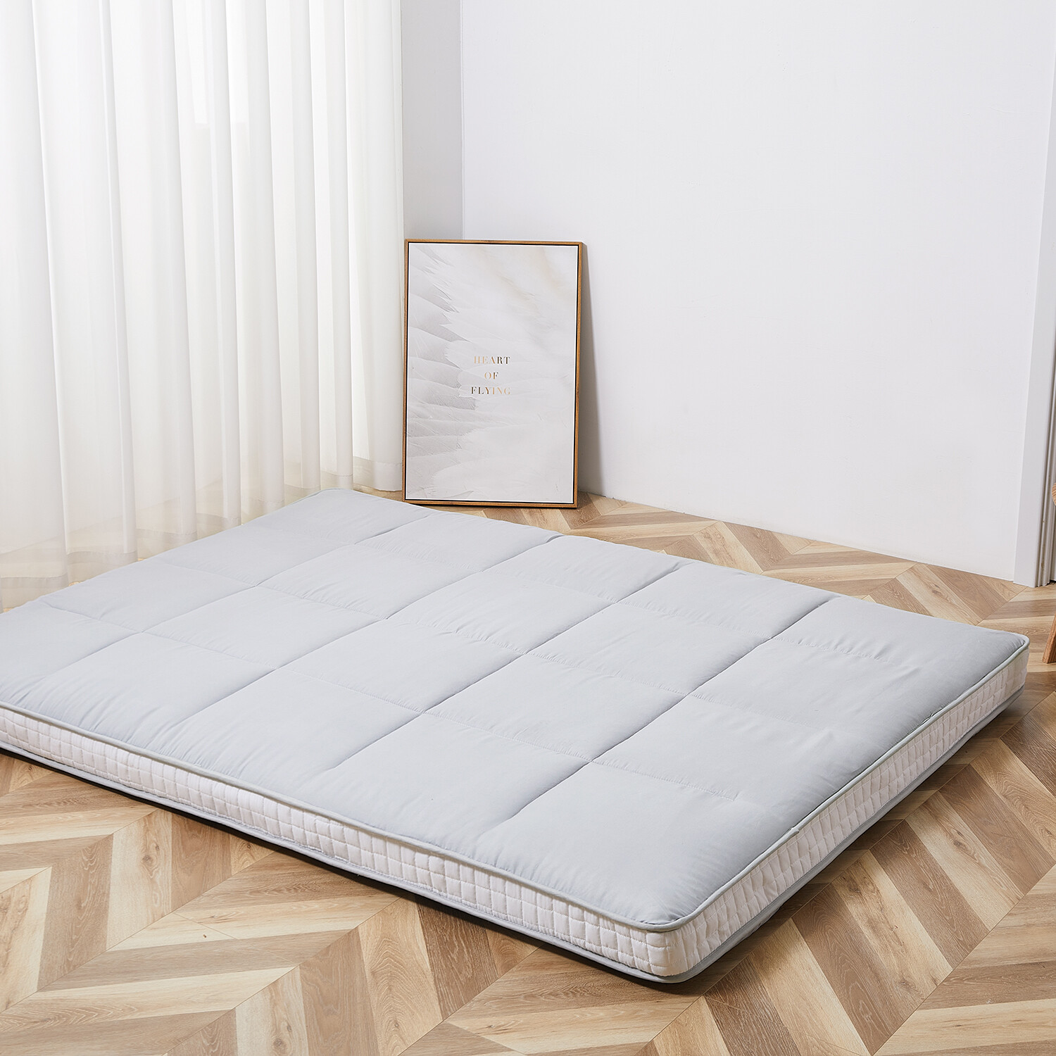 Futon Floor Mattress Japanese Traditional Shiki Futon Twin Size Pad Roll Up Mat