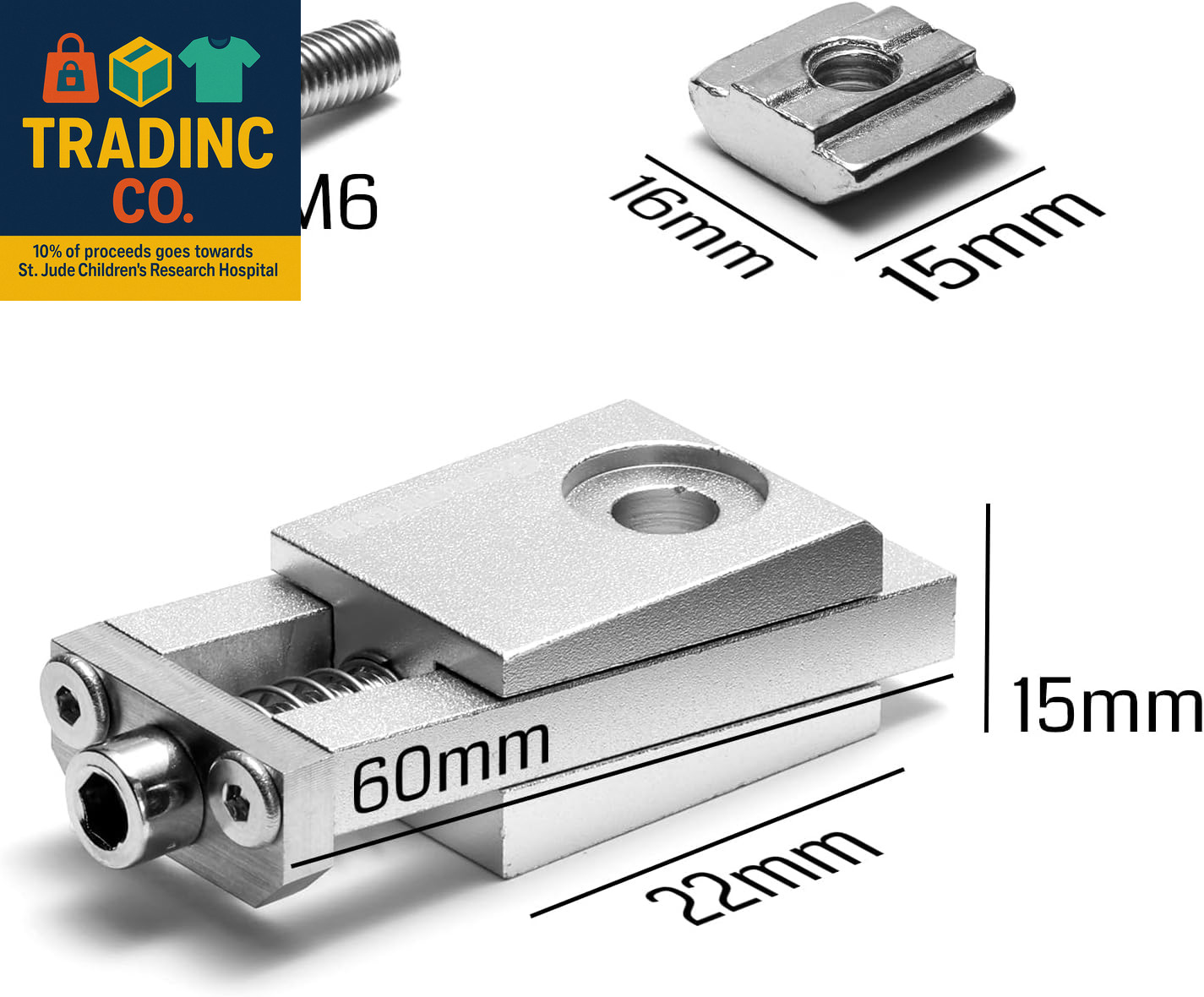 4PCS Upgrade Aluminum Mini Vise Clamp Toe Clamp, for Woodworking & Metalworking