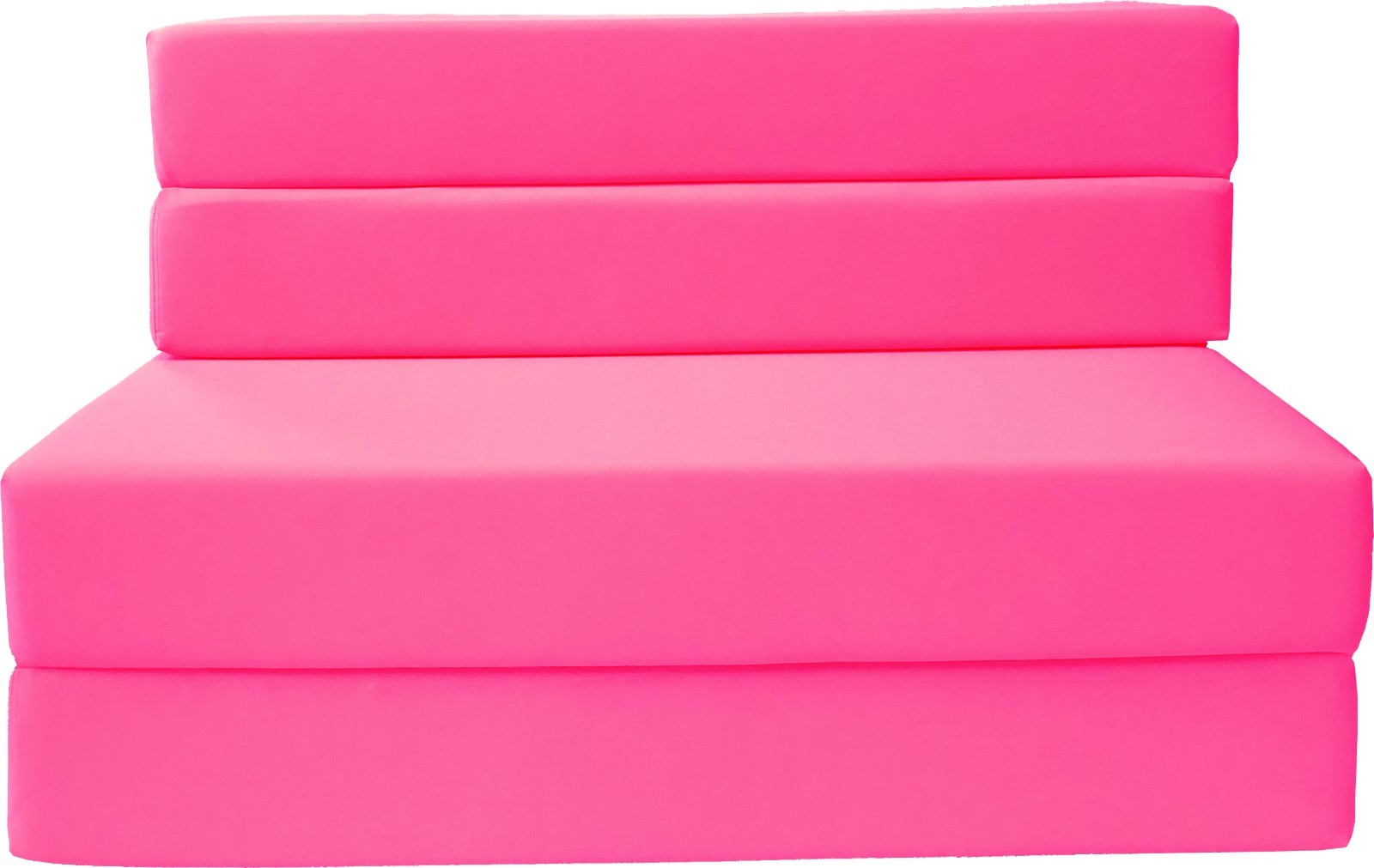 4-Foldable Foam Matress, Twin Studio Folding Sofa Chair Bed, Pink