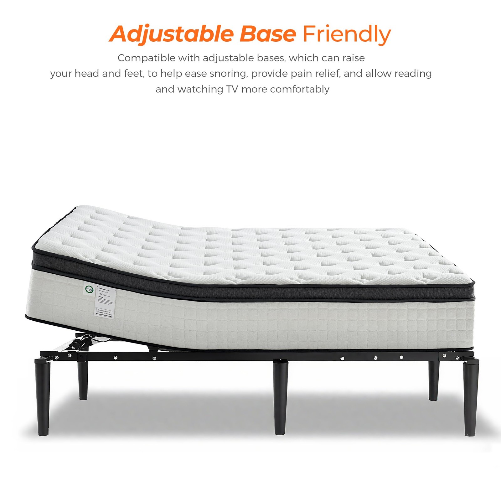 Vumece Full Size Mattress, 10 Inch Medium Firm Full Mattress in a Box, Hybrid