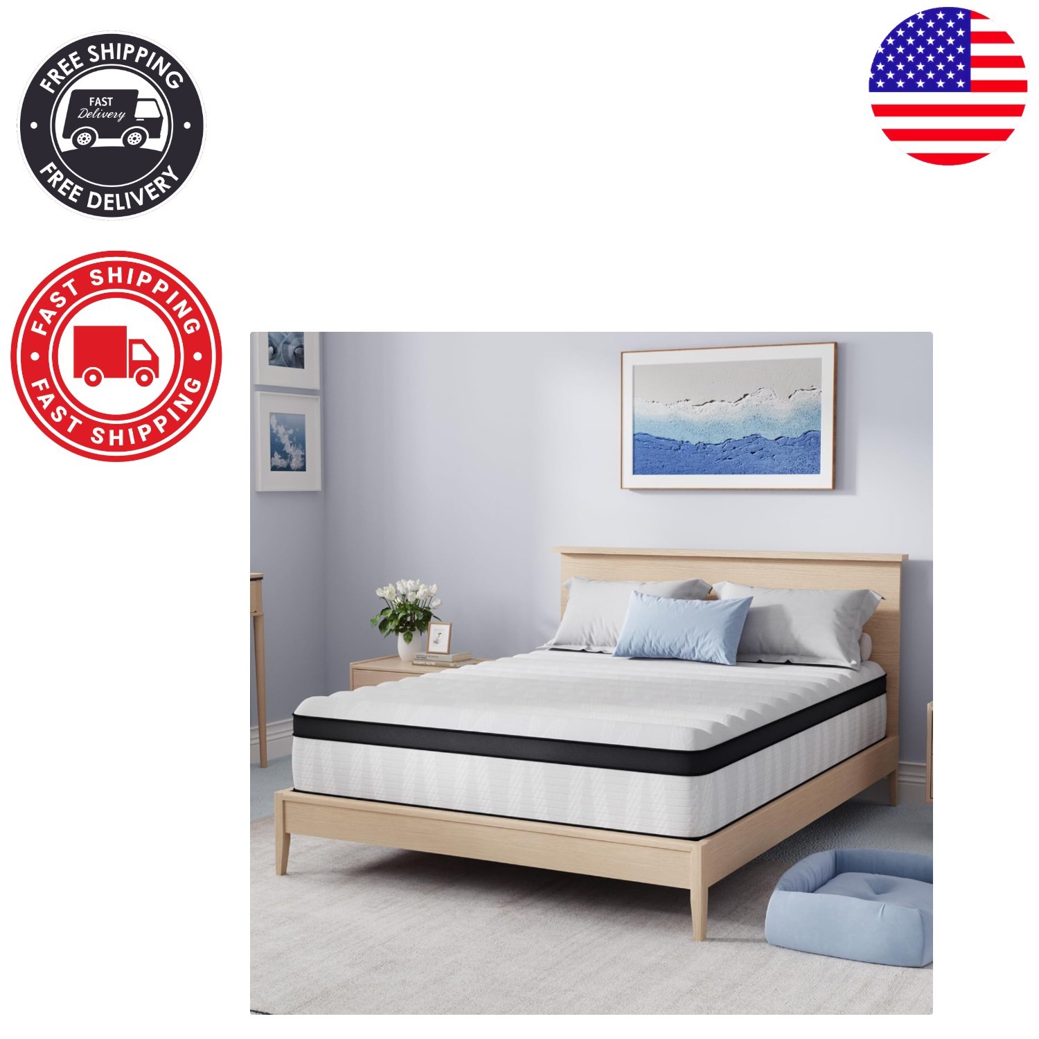 Twin Size Pocket Spring Mattress – 10 Inch Medium Firm for Uninterrupted Sleep