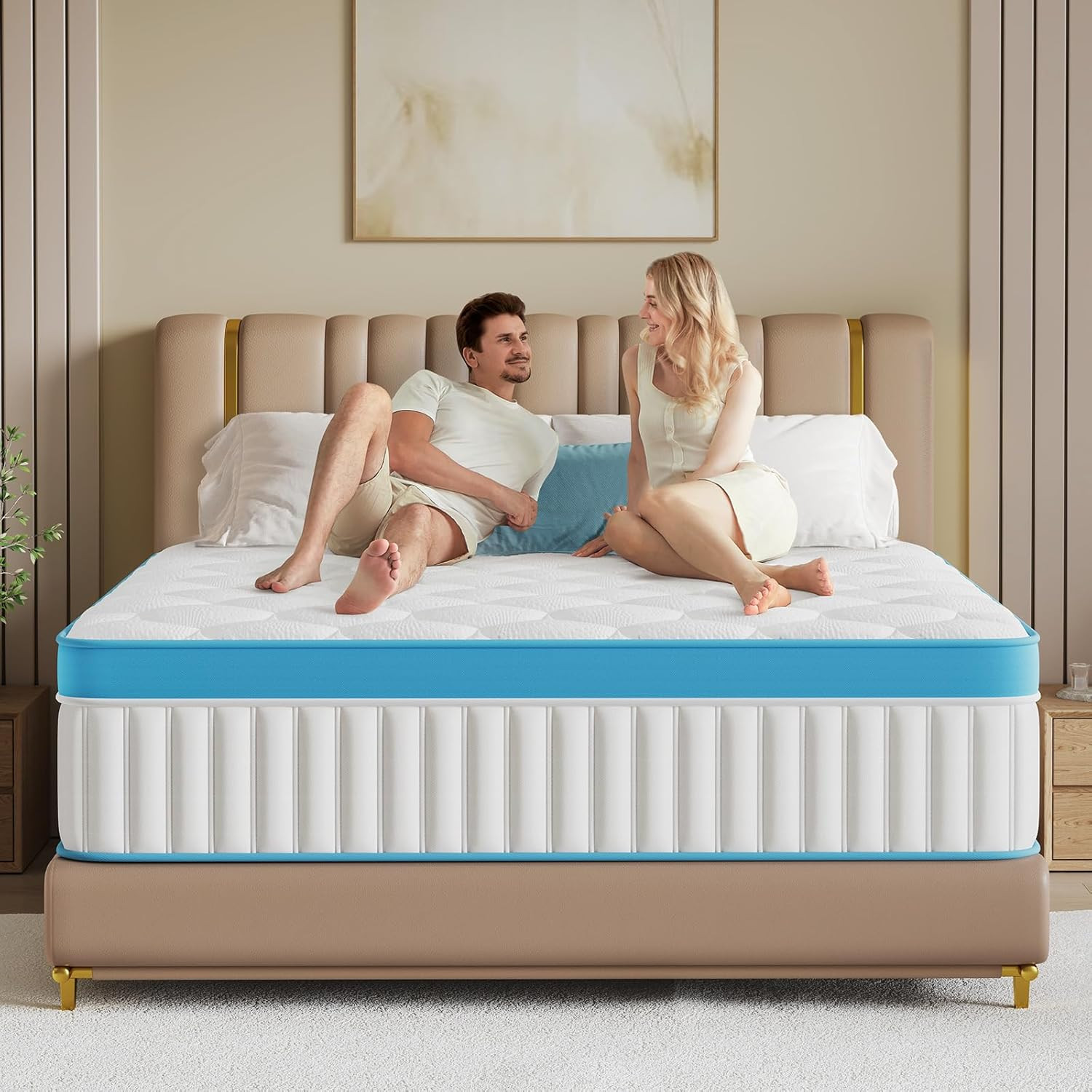 14″ Queen Memory Foam Mattress – Pressure Relief & Cool Sleep, CertiPUR-US
