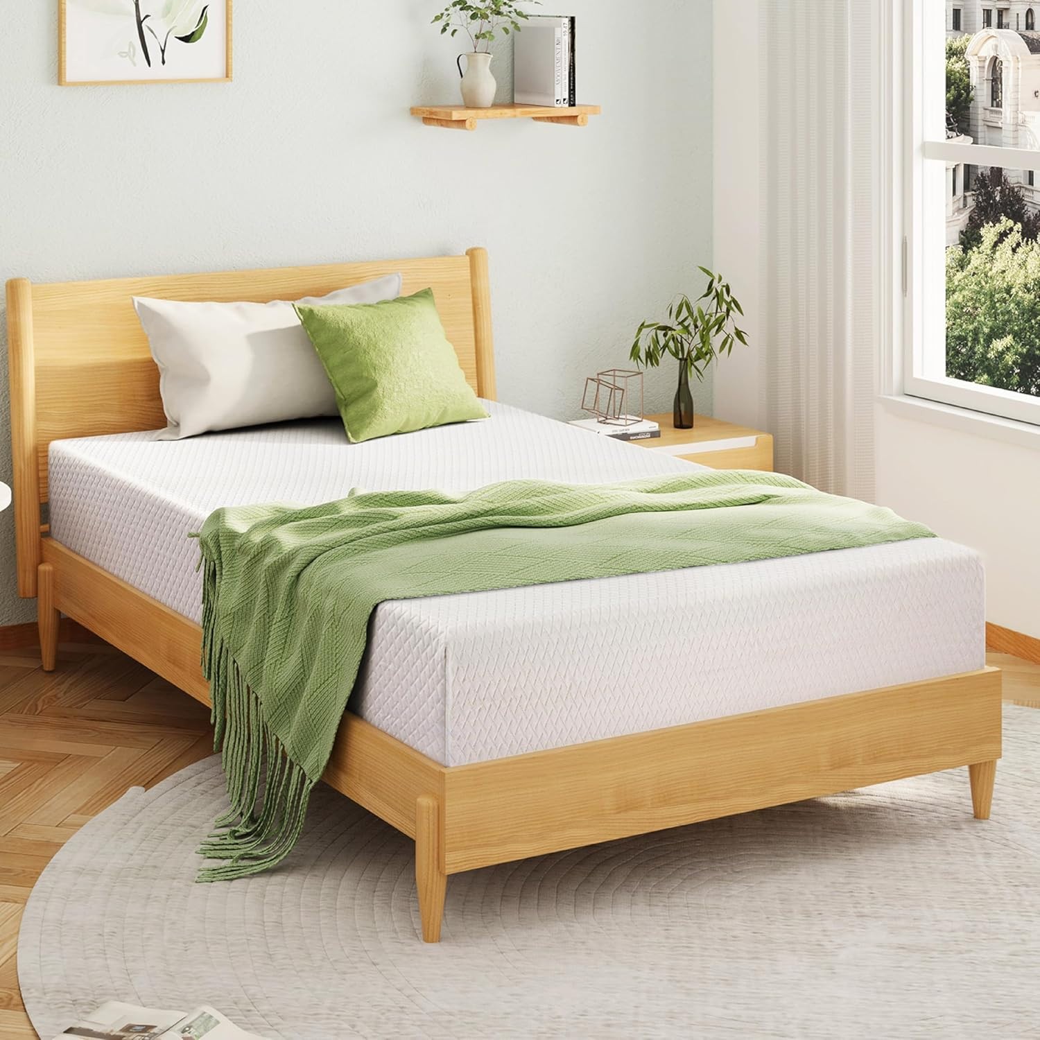 EGOHOME Full Size Memory Foam Mattress, 8 Inch Bed Mattress in a Box with Coolin